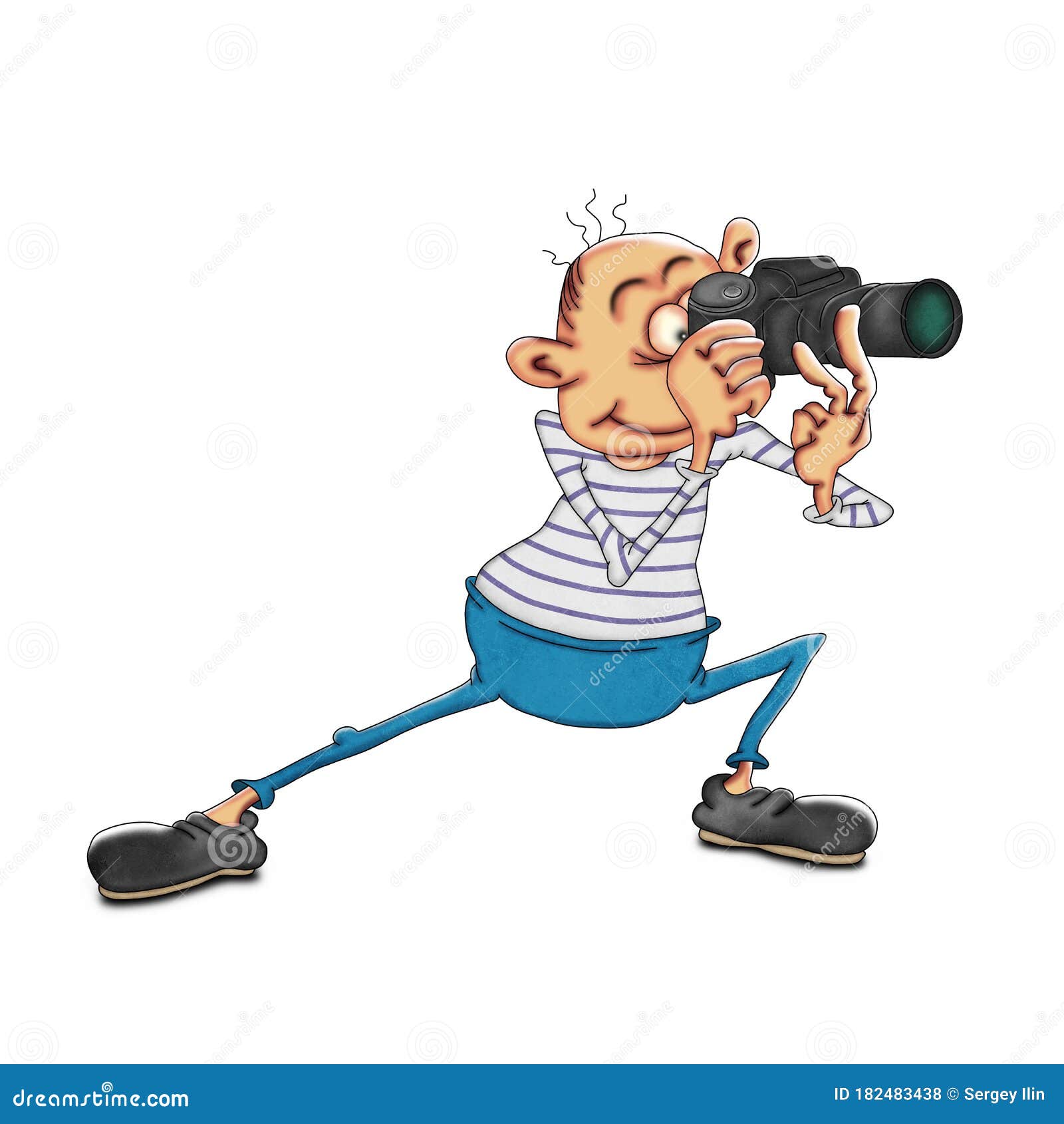 Male Photographer Holding a Camera. Cartoon Illustration on a White  Background Stock Illustration - Illustration of professional, journalist:  182483438