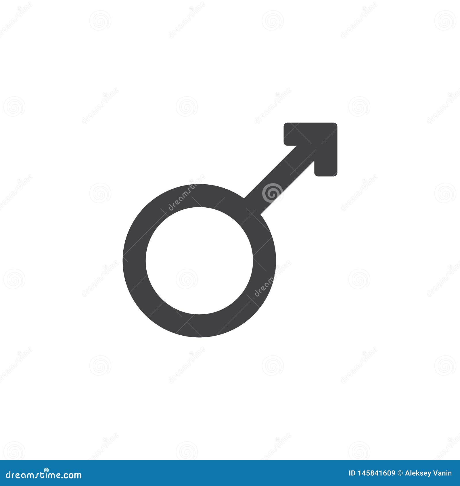 Male Sex Sign Vector Icon Stock Vector Illustration Of