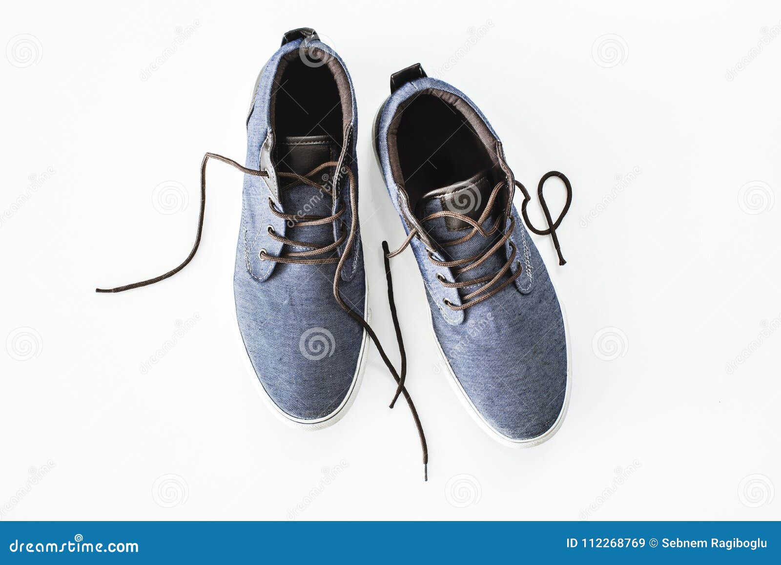 Male shoes high angle view stock image. Image of shoelaces - 112268769