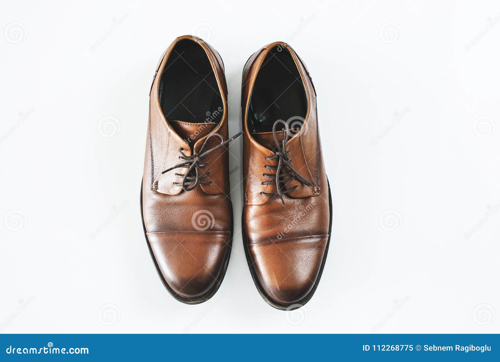 Male shoes high angle view stock image. Image of space - 112268775