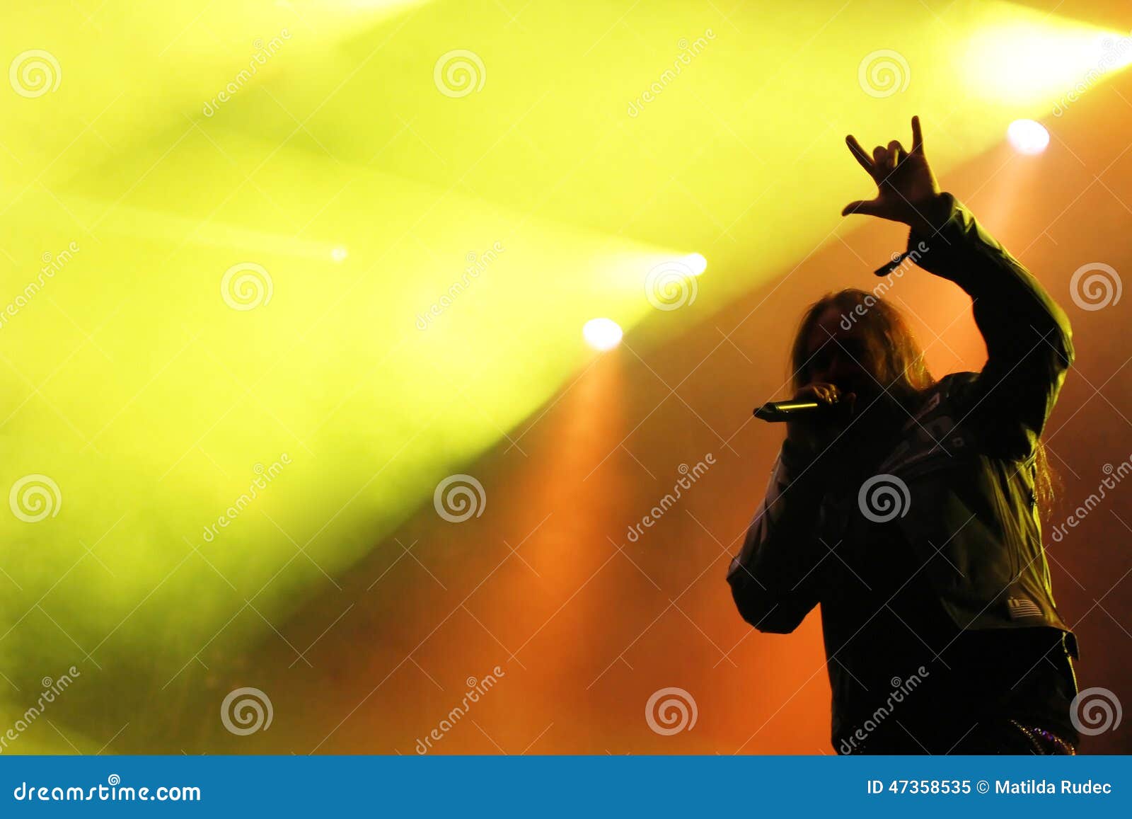 Male Singer Silhouette Heavy Metal Concert Editorial Image - Image of back,  nightclub: 47358535
