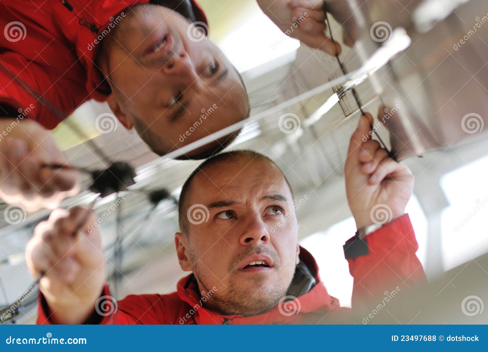Male Solar Panel Engineer At Work Place Stock Photo Image of green