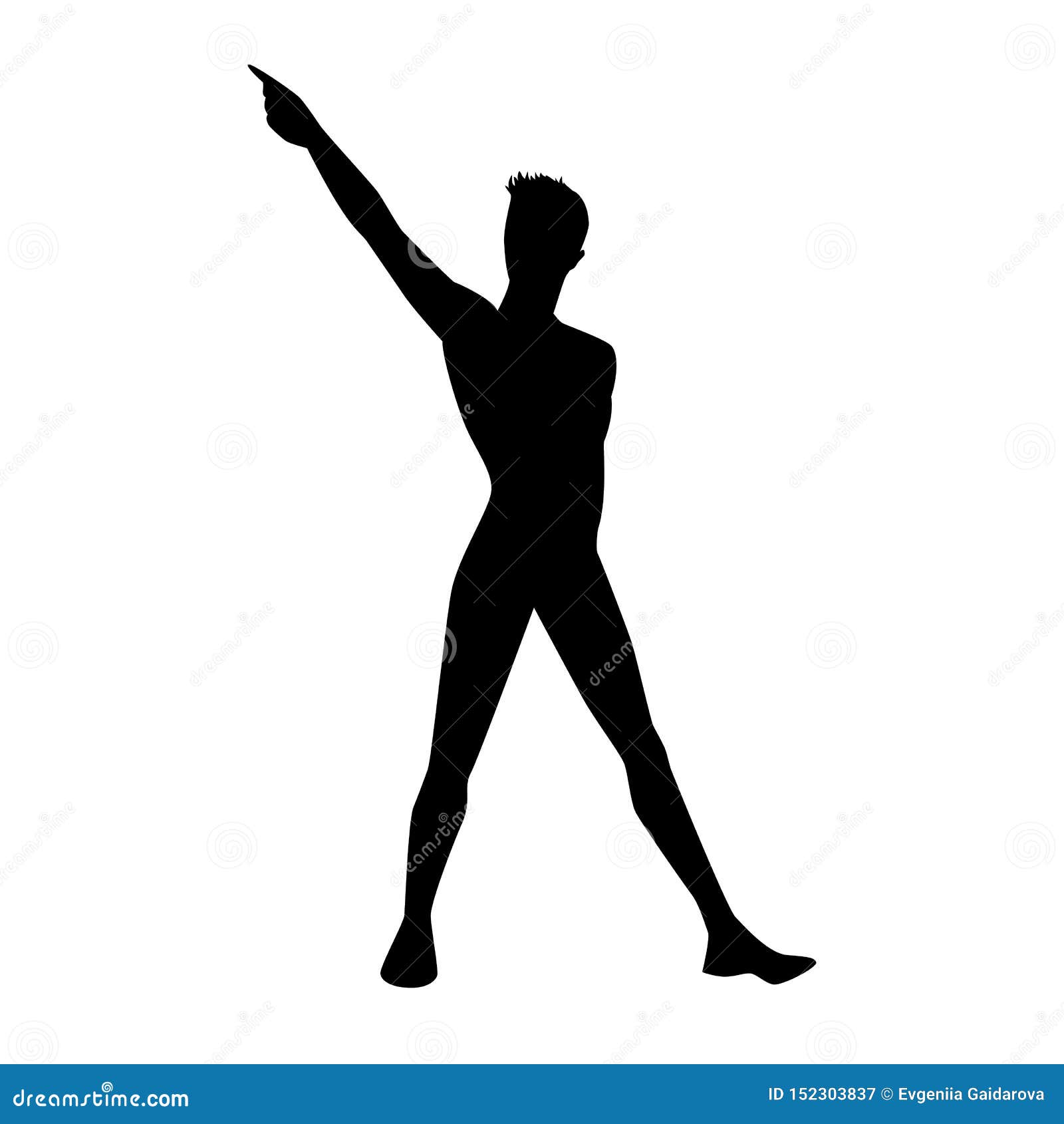 A Male Street Dance Hip Hop Dancer In Silhouette Stock Vector Illustration Of Graphic Position 152303837