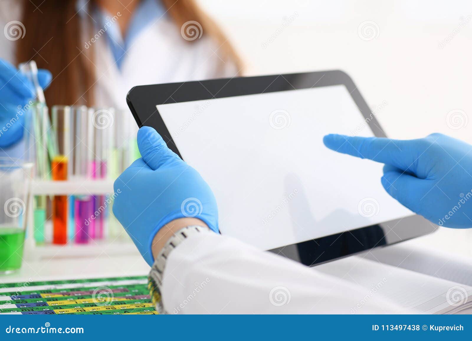 Male Technician Arms in Protective Gloves Stock Photo - Image of ...