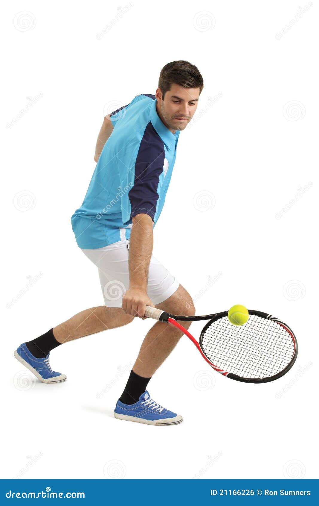 Male Tennis Player Hitting the Ball Stock Photo Image of leisure