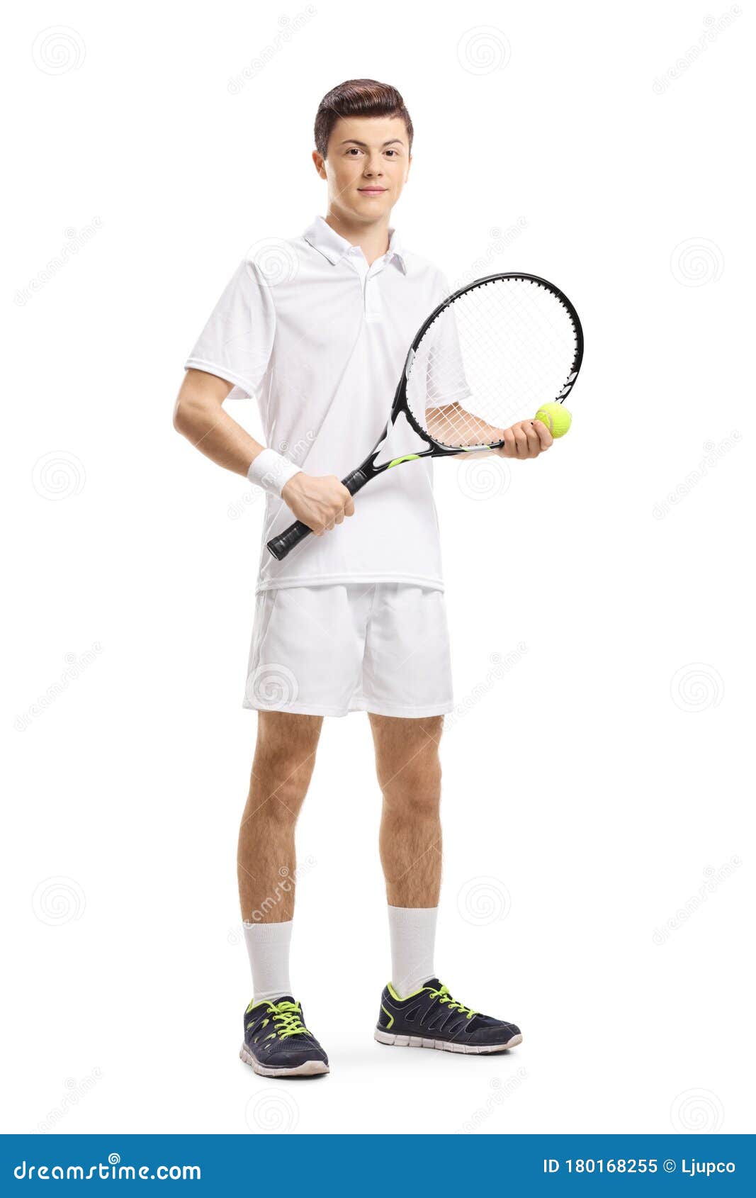 vegne Blank Fryse Male Tennis Player Standing and Holding a Ball and a Racket Stock Image -  Image of active, healthy: 180168255