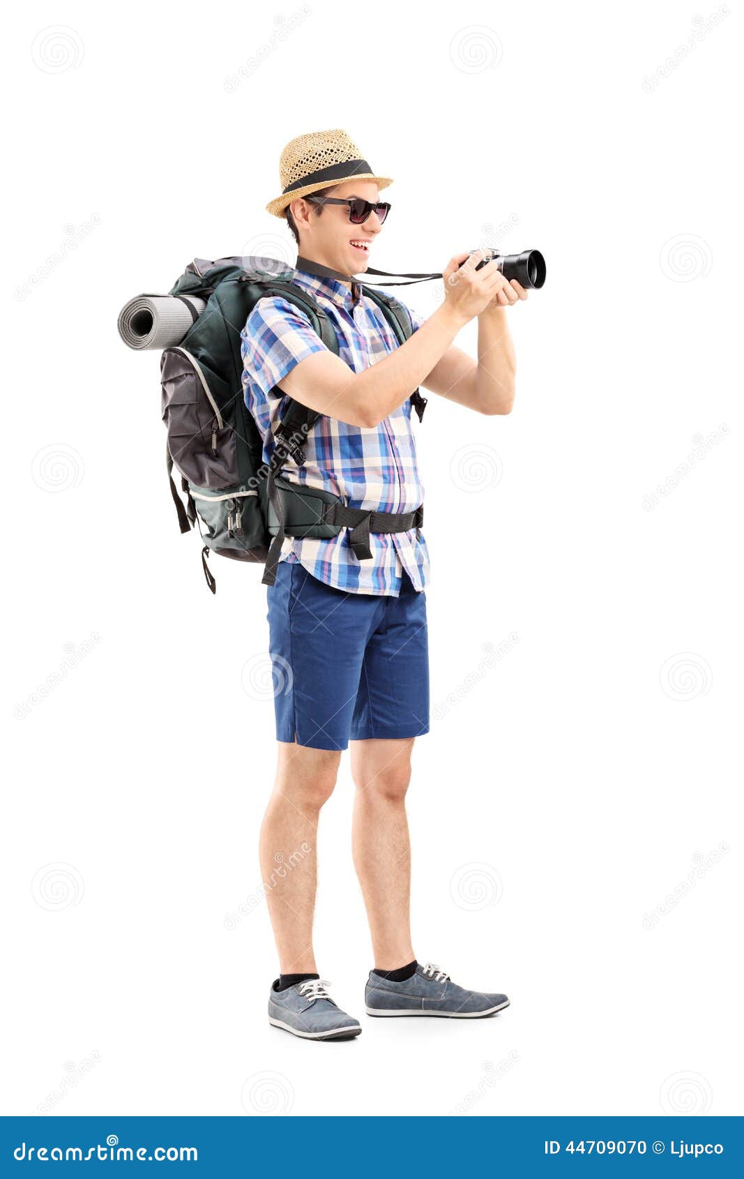 tourist mit fotoapparat
