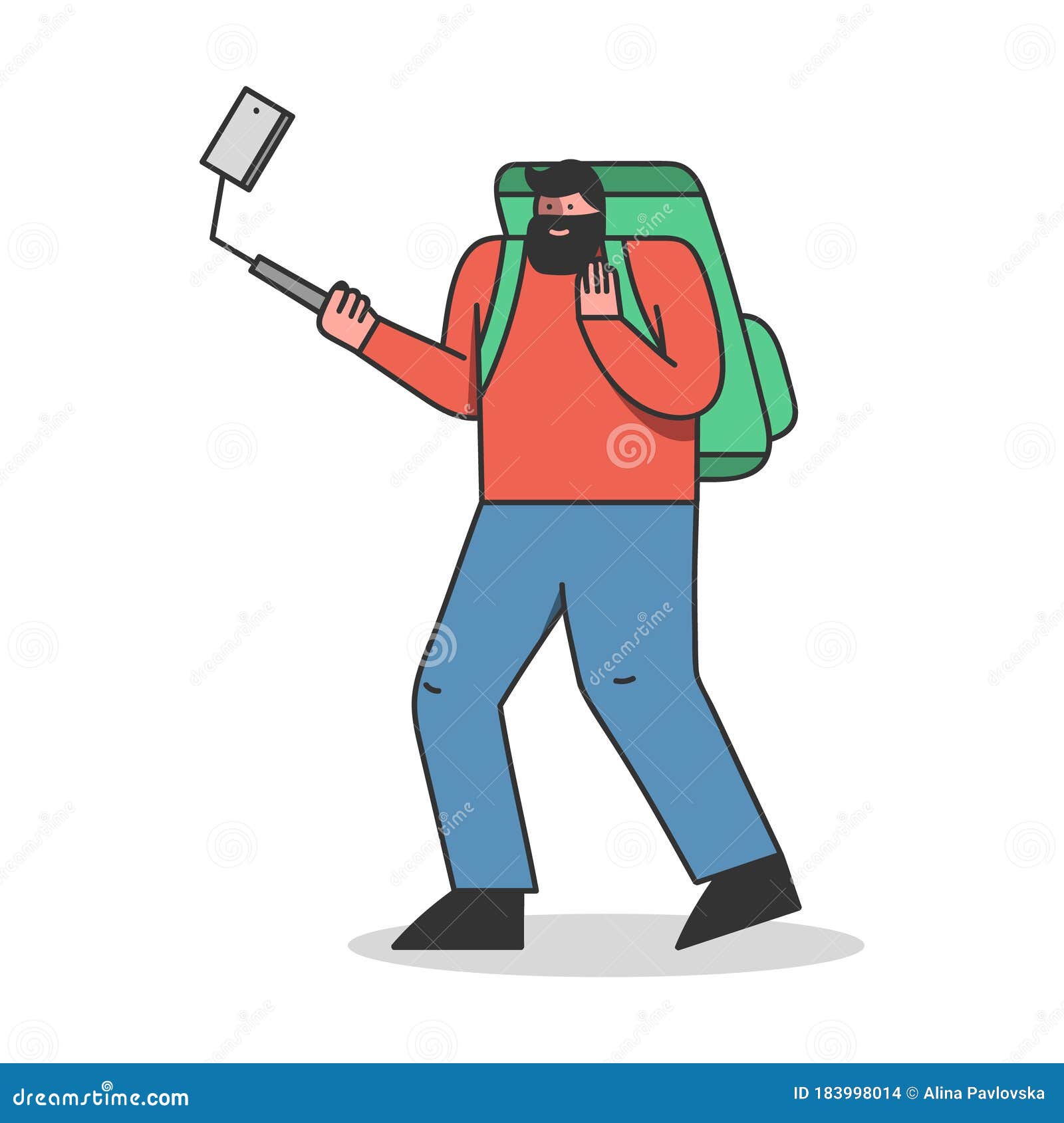 Male Travel Blogger Recording Video or Taking Photo for Blog or Channel on  Mobile Phone Stock Vector - Illustration of channel, cartoon: 183998014