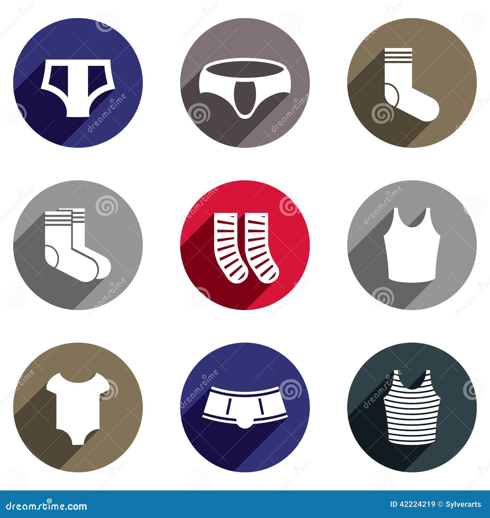 Male Underwear Vector Icon Set. Stock Vector - Illustration of vector ...
