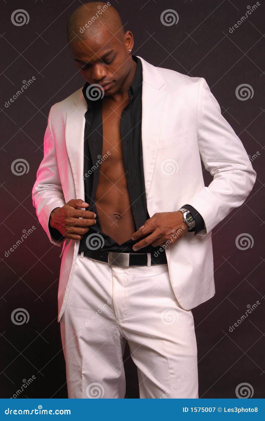 Male in white suit stock image. Image of handsome, suit 1575007