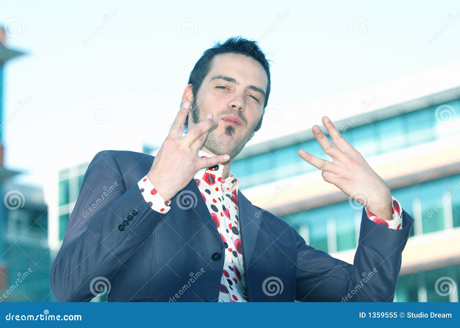 Male Yuppie Posing stock image. Image of european, squint - 1359555