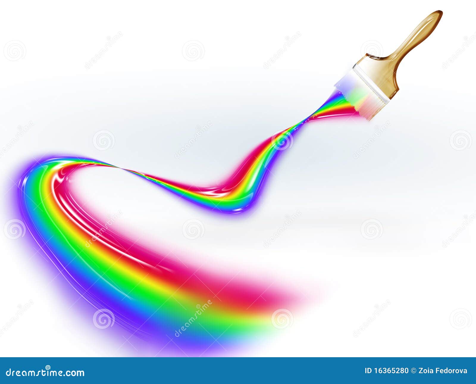 Malen Sie einen Regenbogen stock abbildung. Illustration von auszug