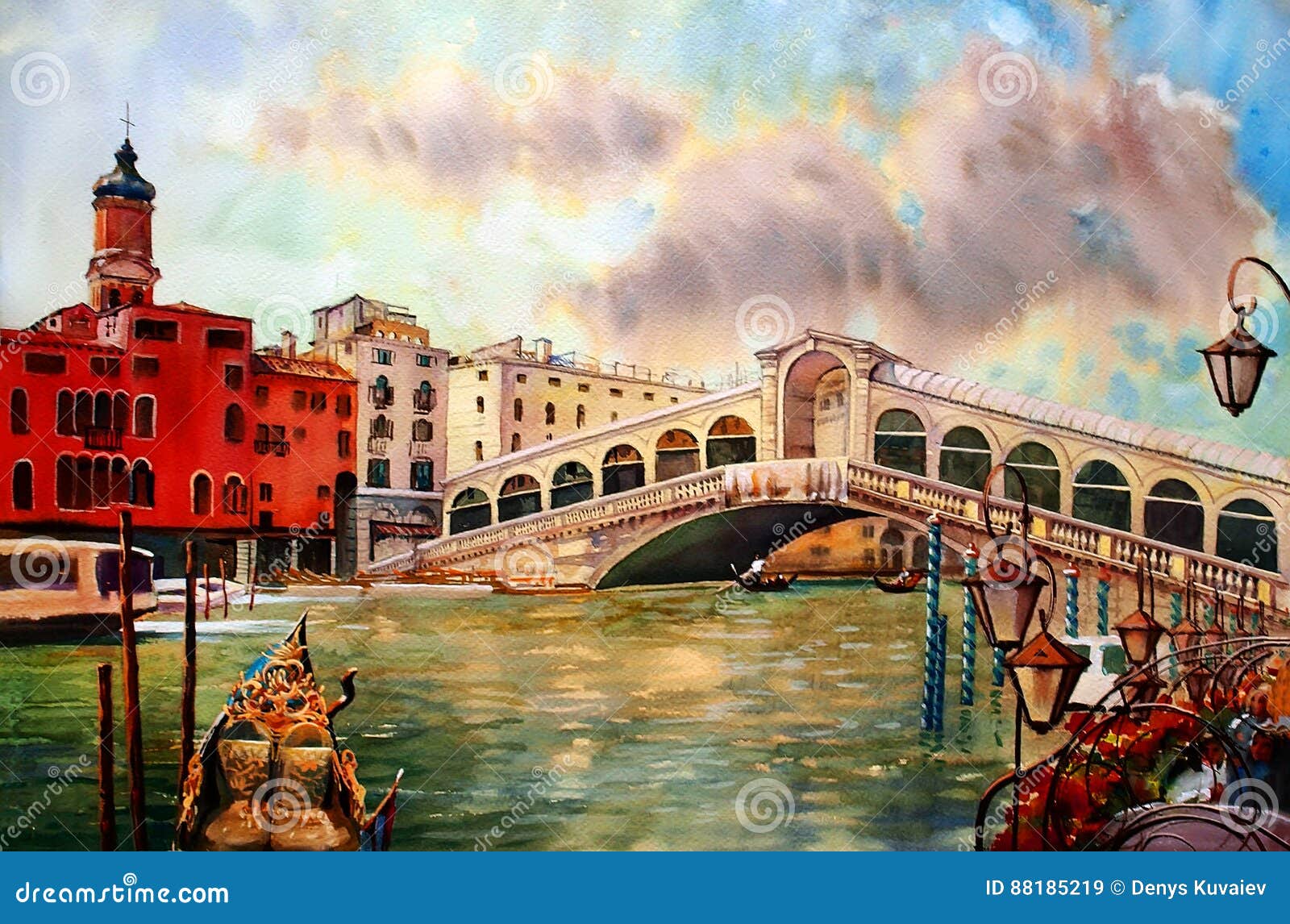 Malerei Von Venedig Italien Stock Abbildung Illustration Von Venedig Italien
