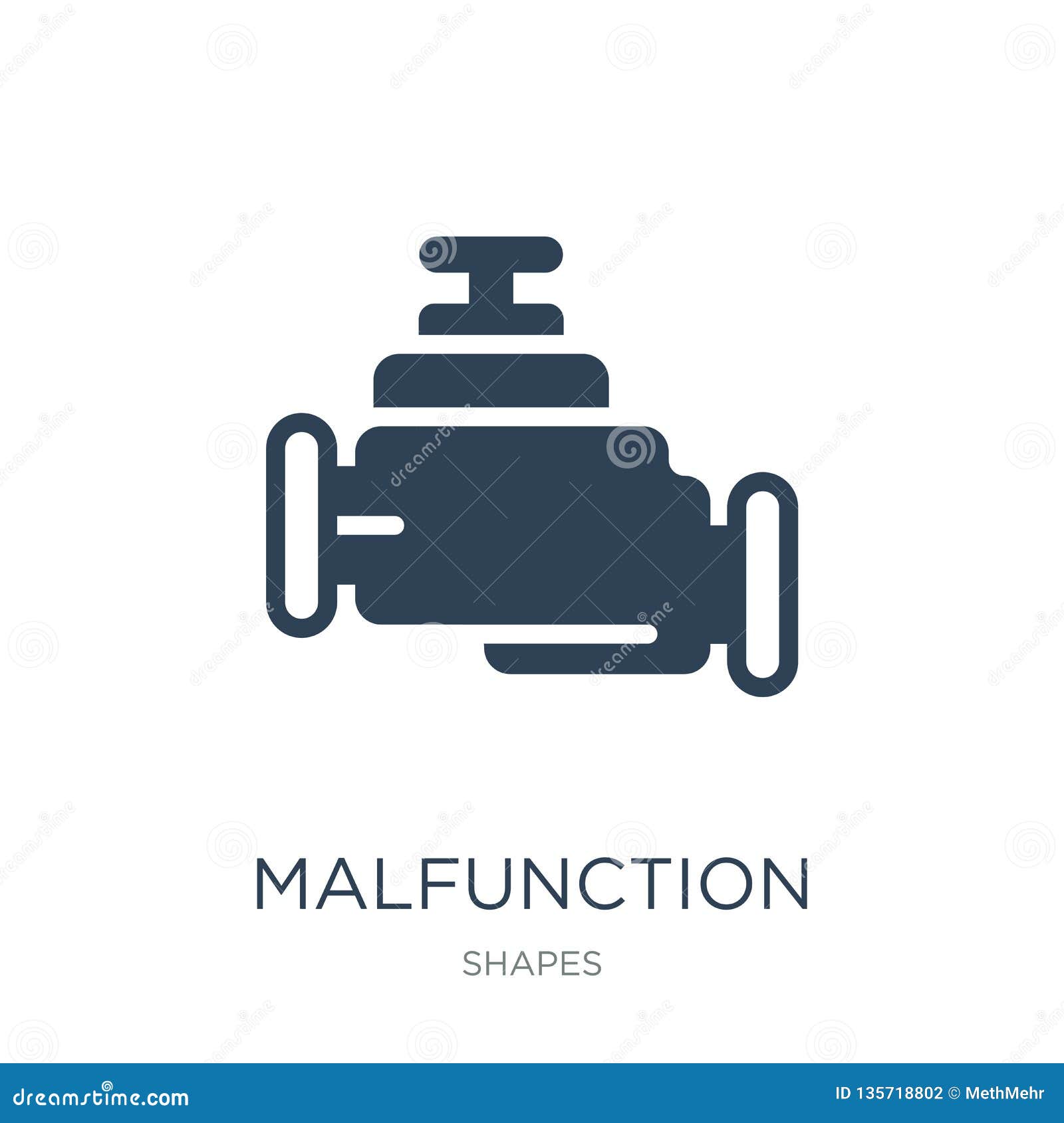 malfunction indicador icon in trendy  style. malfunction indicador icon  on white background. malfunction indicador