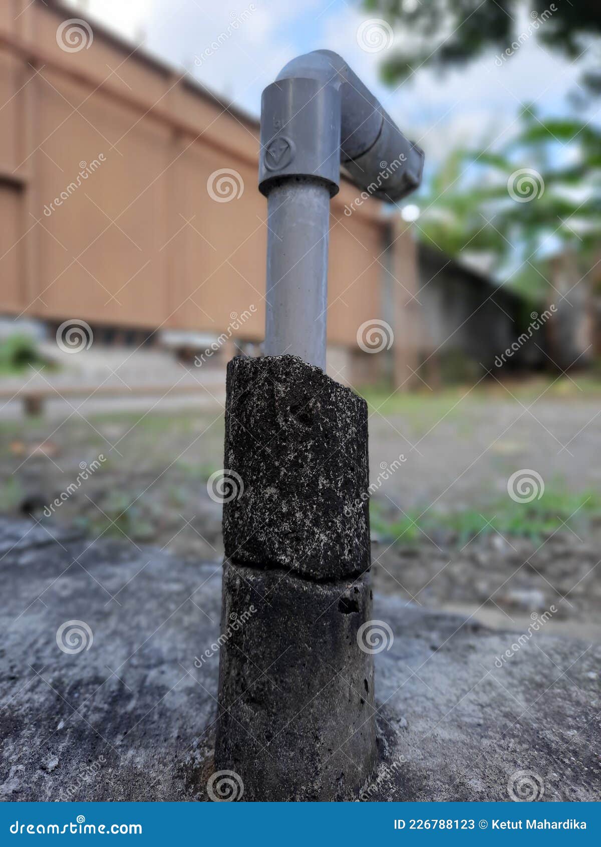 Water Pipe. editorial stock photo. Image of cement, background 226788123