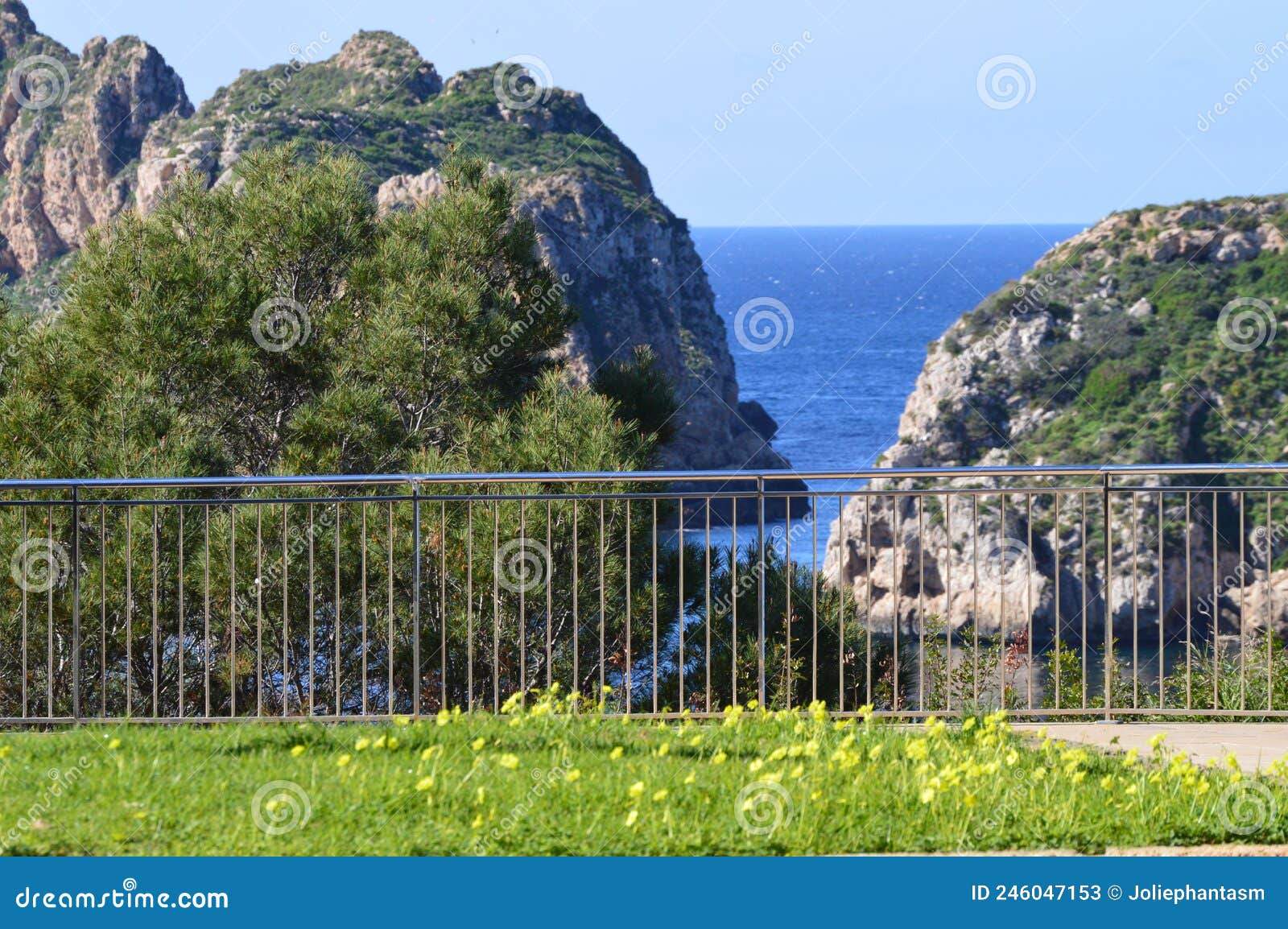 malgrats islands from a panoramic view point from island ofmallorca