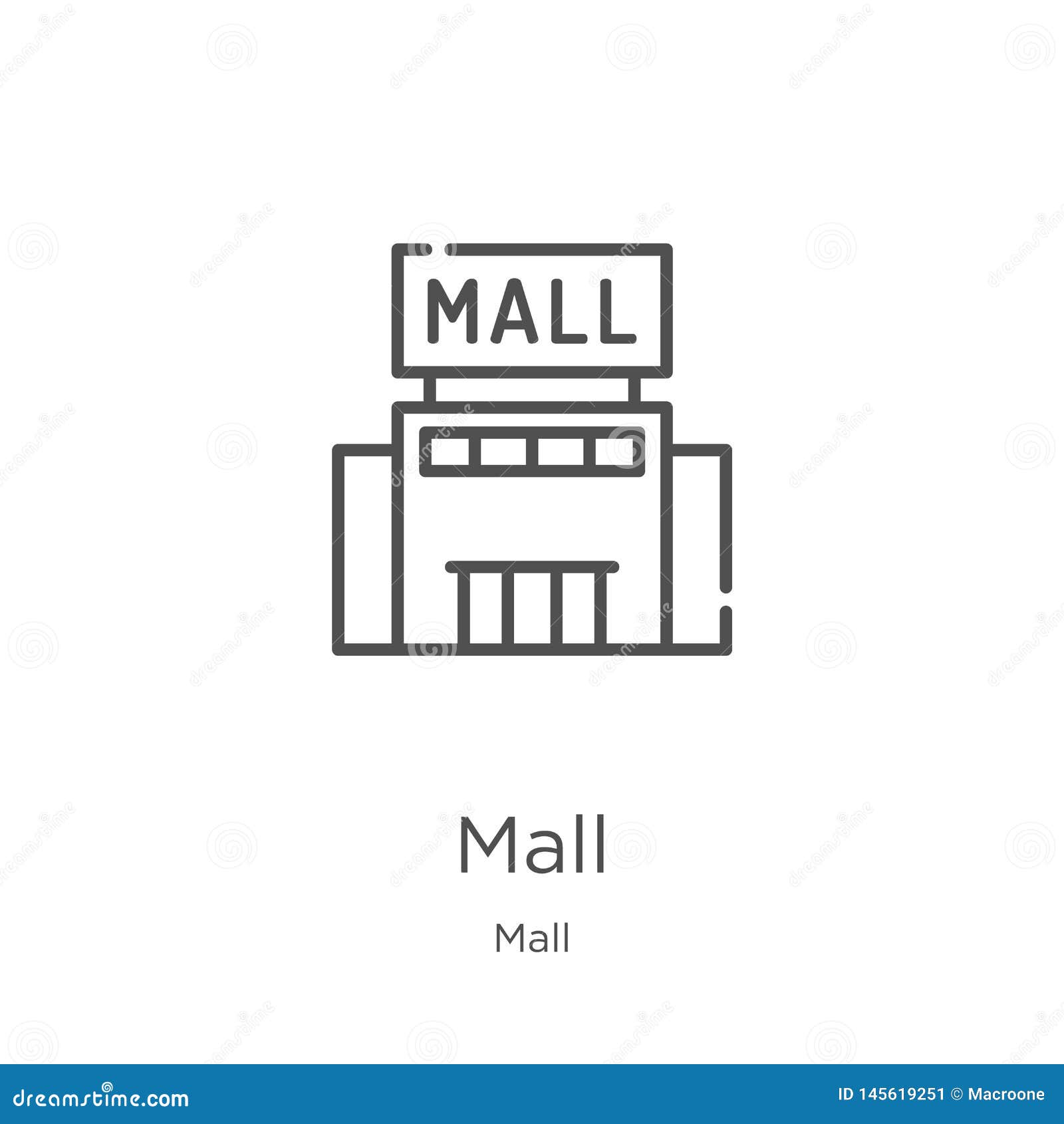 Mall Icon Vector from Mall Collection. Thin Line Mall Outline Icon ...