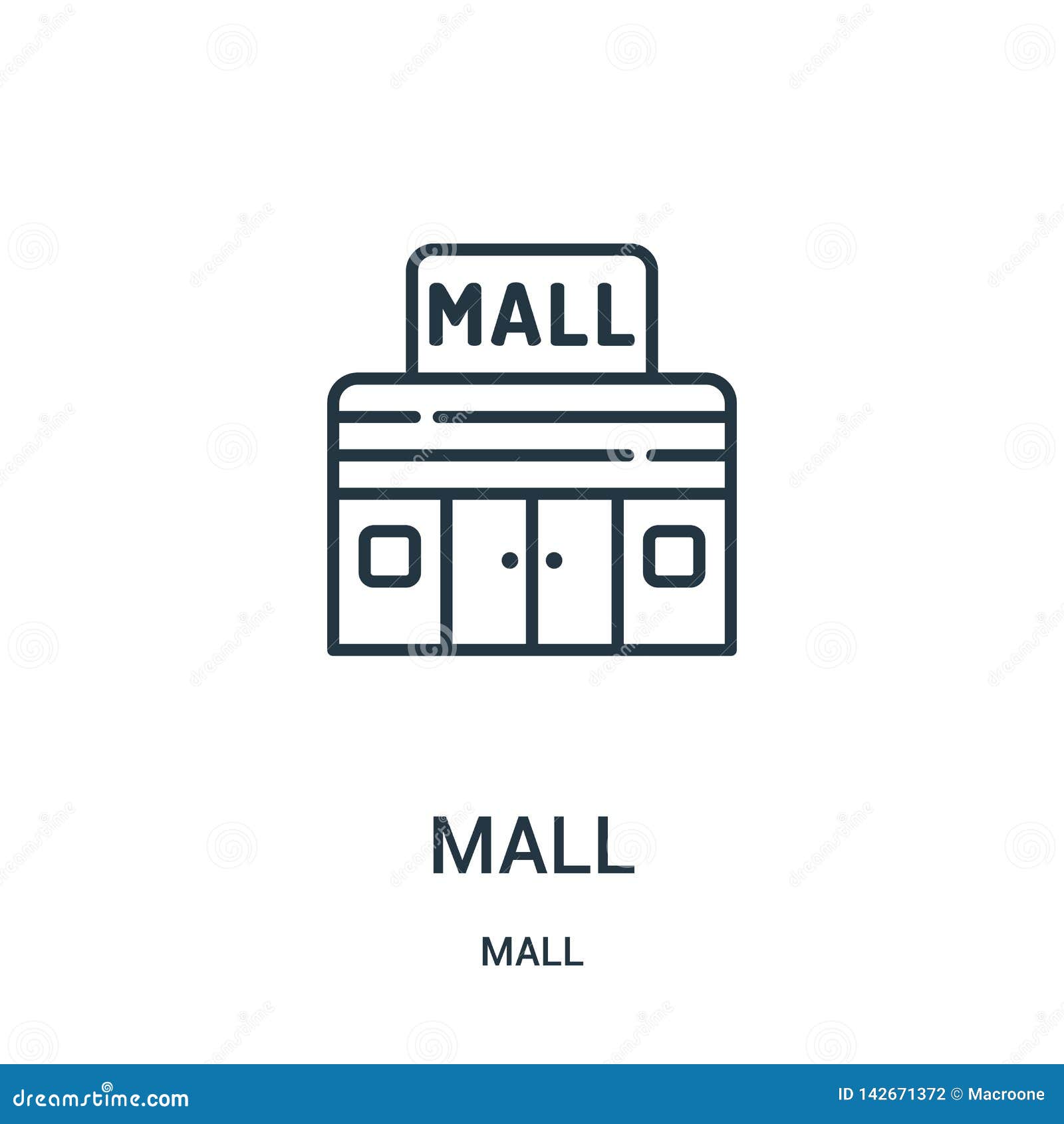 Mall Icon Vector from Mall Collection. Thin Line Mall Outline Icon ...