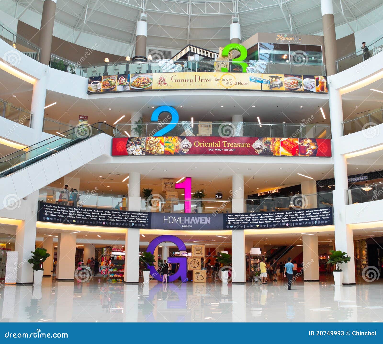 Mall Interior with Huge Floor Numbering Editorial Stock Photo Image