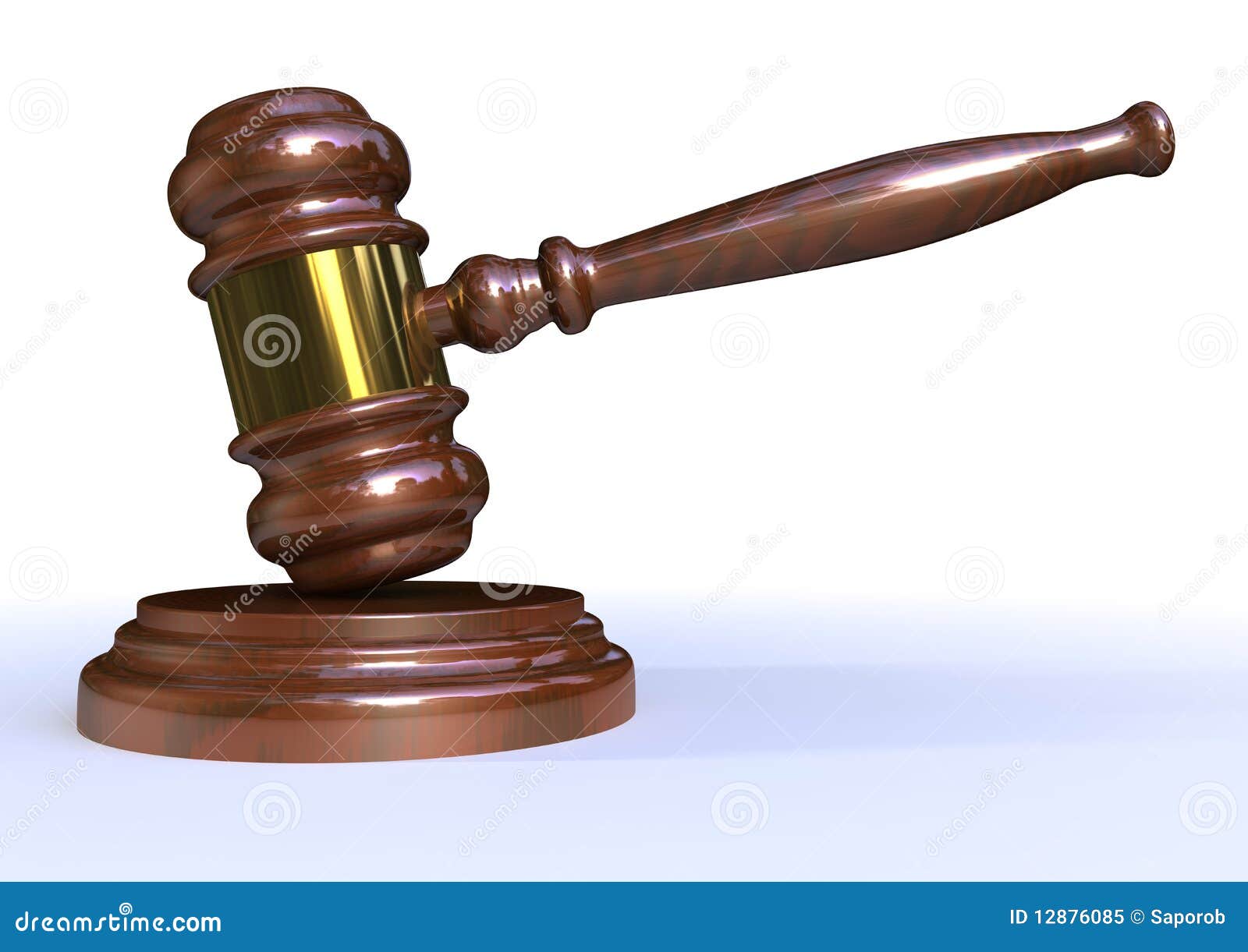 Mallet of Judgeisolated on White Stock Illustration Illustration of