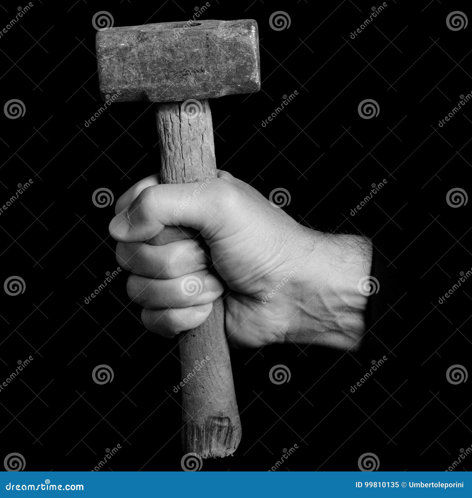 Mallet Tools in a Man`s Hand Stock Image Image of sledge, tools