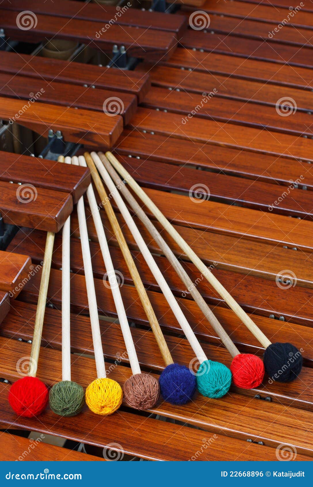 Mallets resting on marimba stock photo. Image of band 22668896
