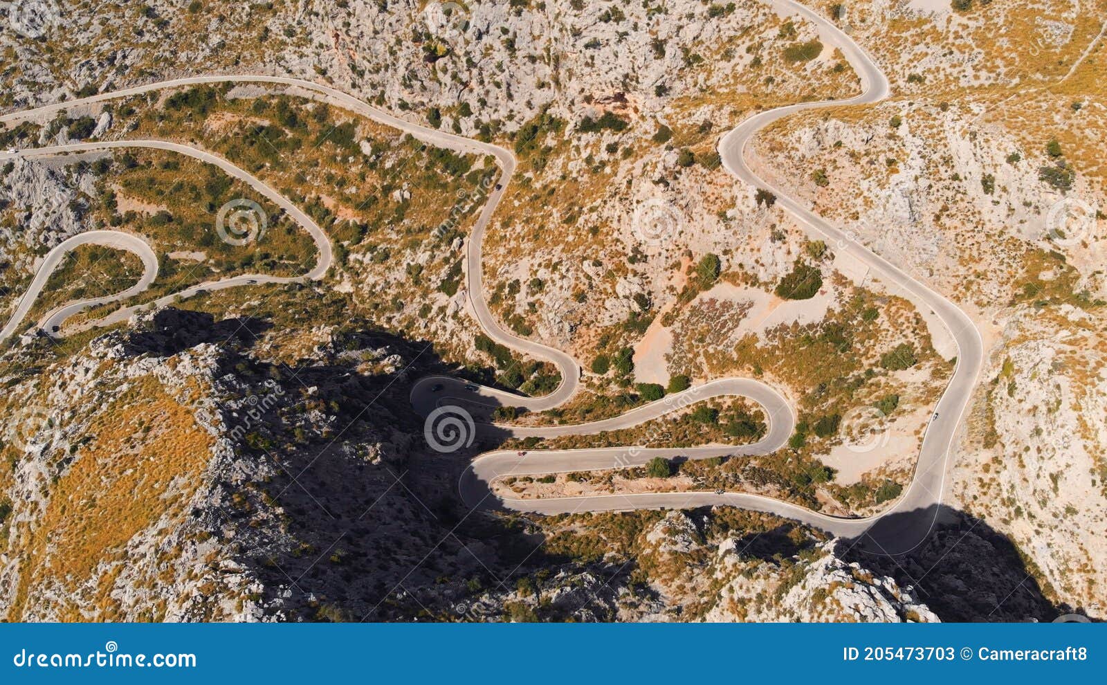 mallorca, serra de tramuntana, mountain peeks and road the knotted tie - nudo de corbata, world heritage site by unesco