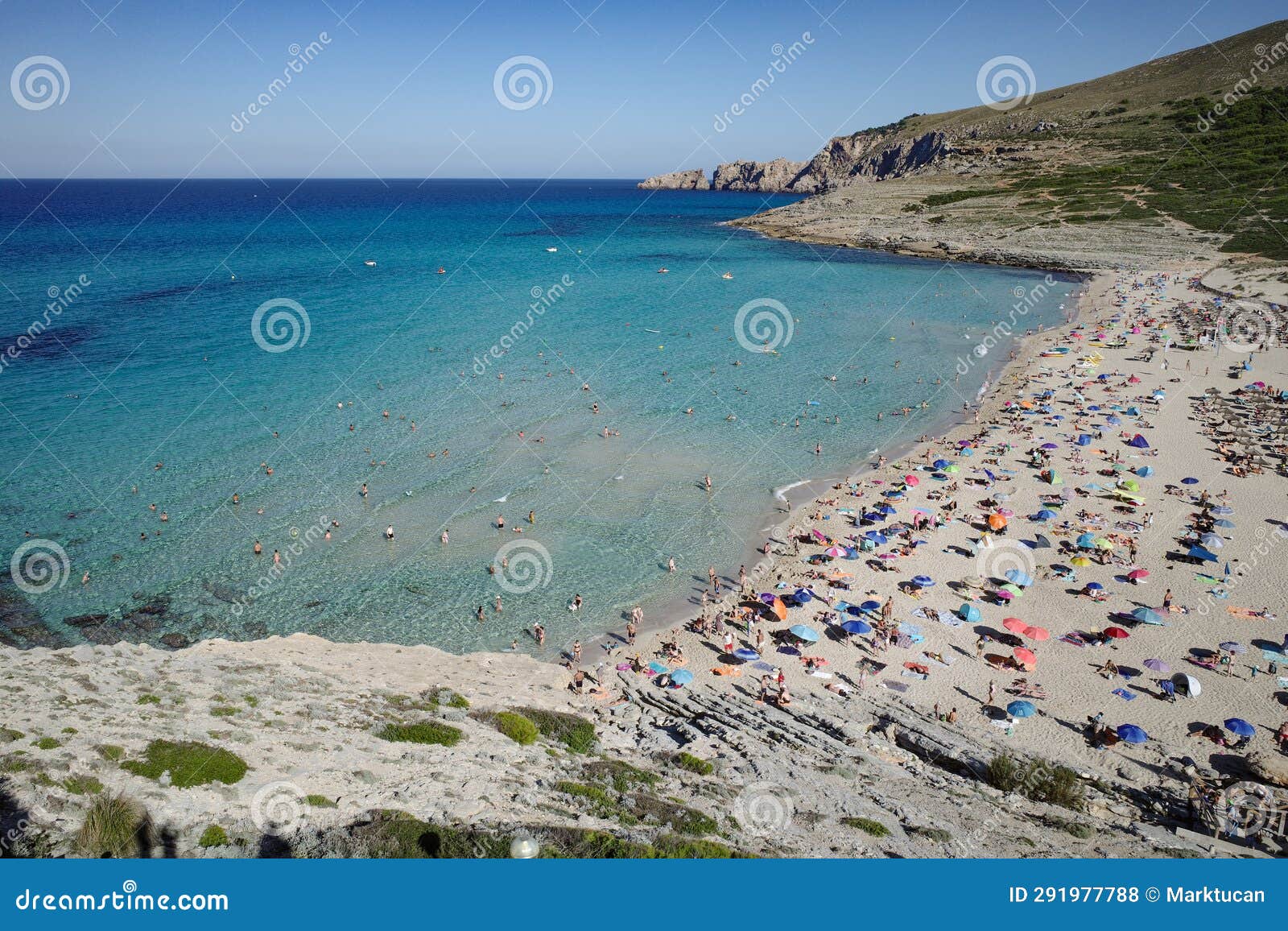 Mallorca, Spain the Beach of Cala Mesquida, Mallorca Stock Photo