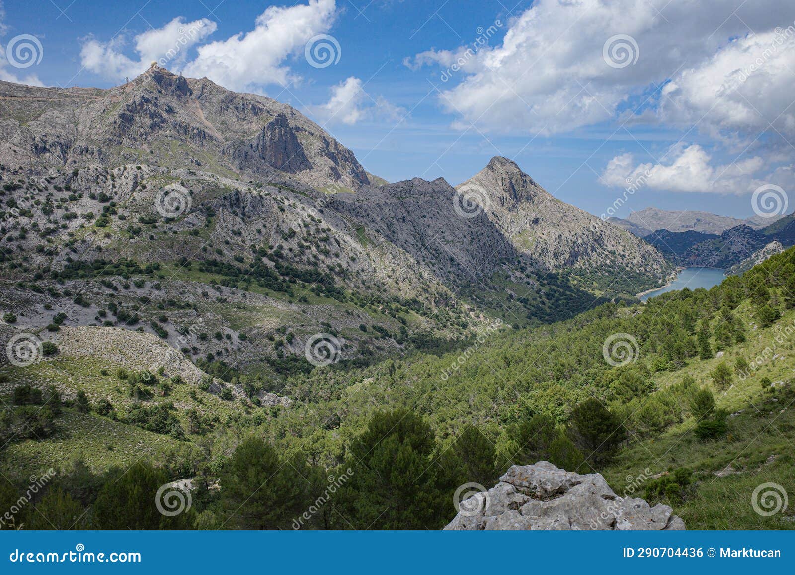 mallorca, spain - 12 june, 2023: views along the gr221 trail through the tramuntana mountains, mallorca