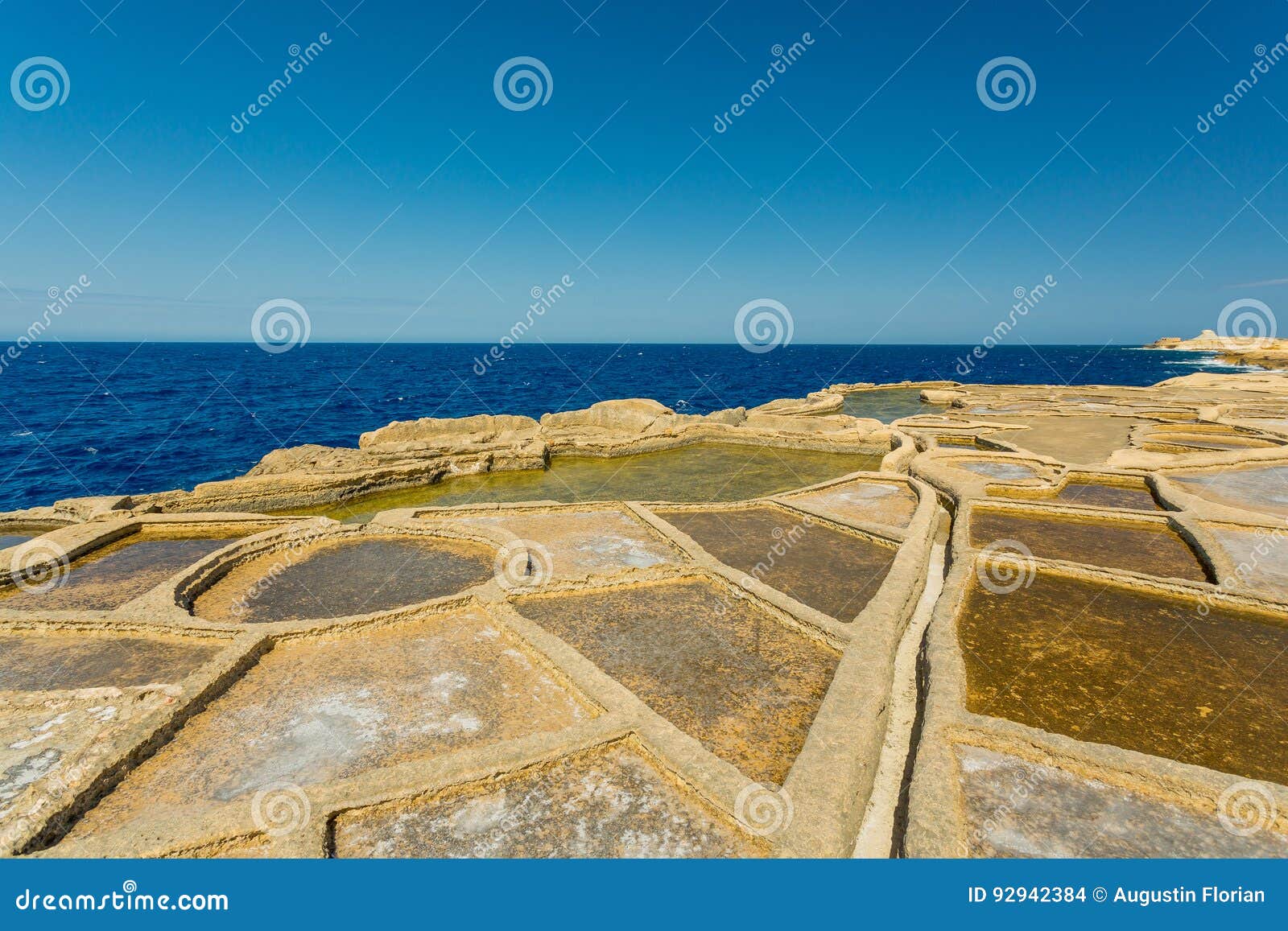 Malta, Gozo salt pans stock photo. Image of tourism, maltese - 92942384