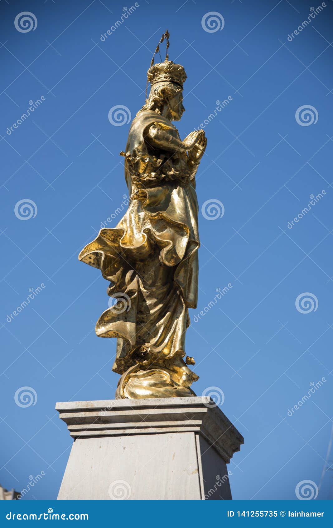 Religious Statue Valletta Malta Stock Image Image of knights, balcony