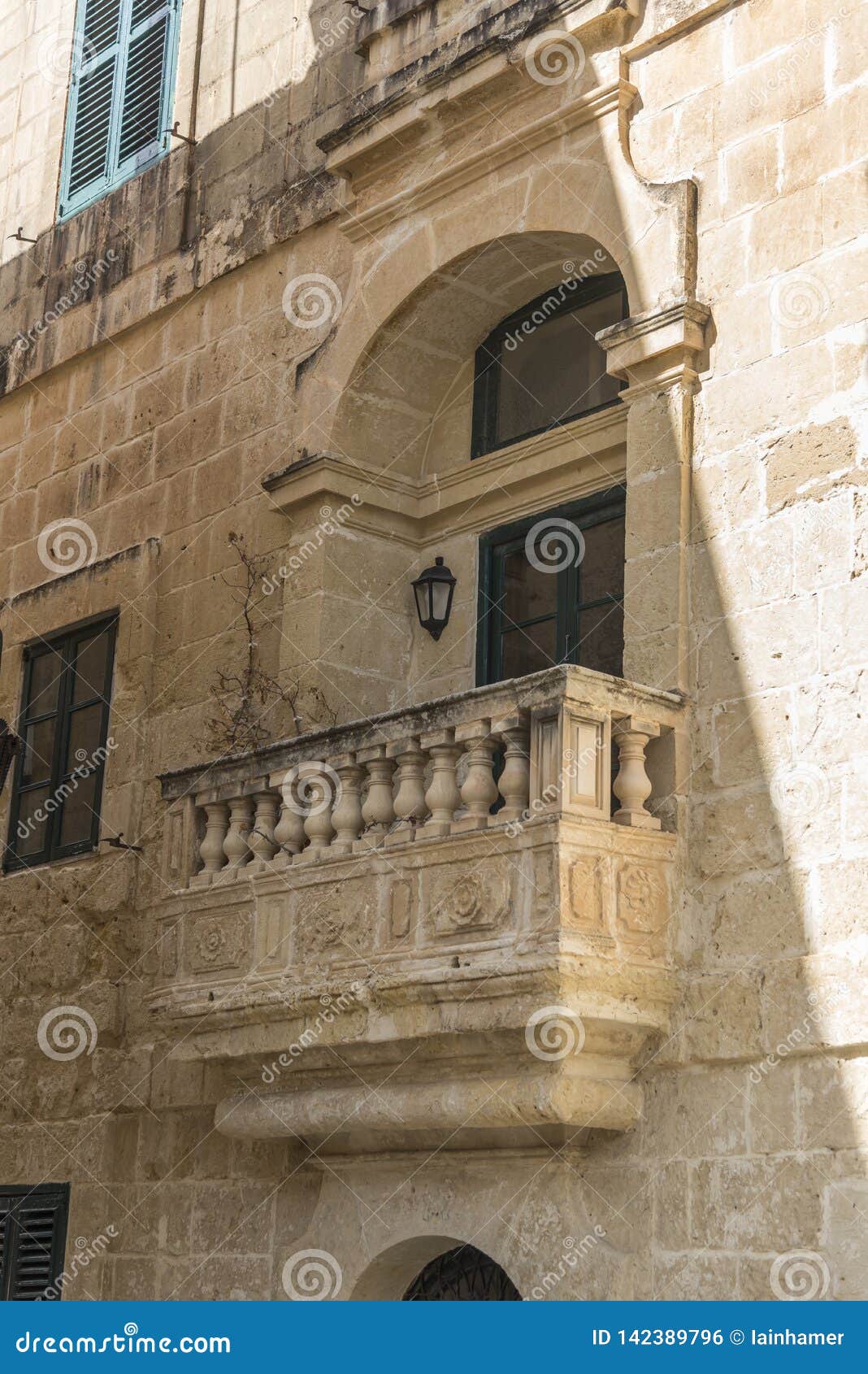 Stone Balcony in Mdina Malta Stock Photo Image of malta, capital