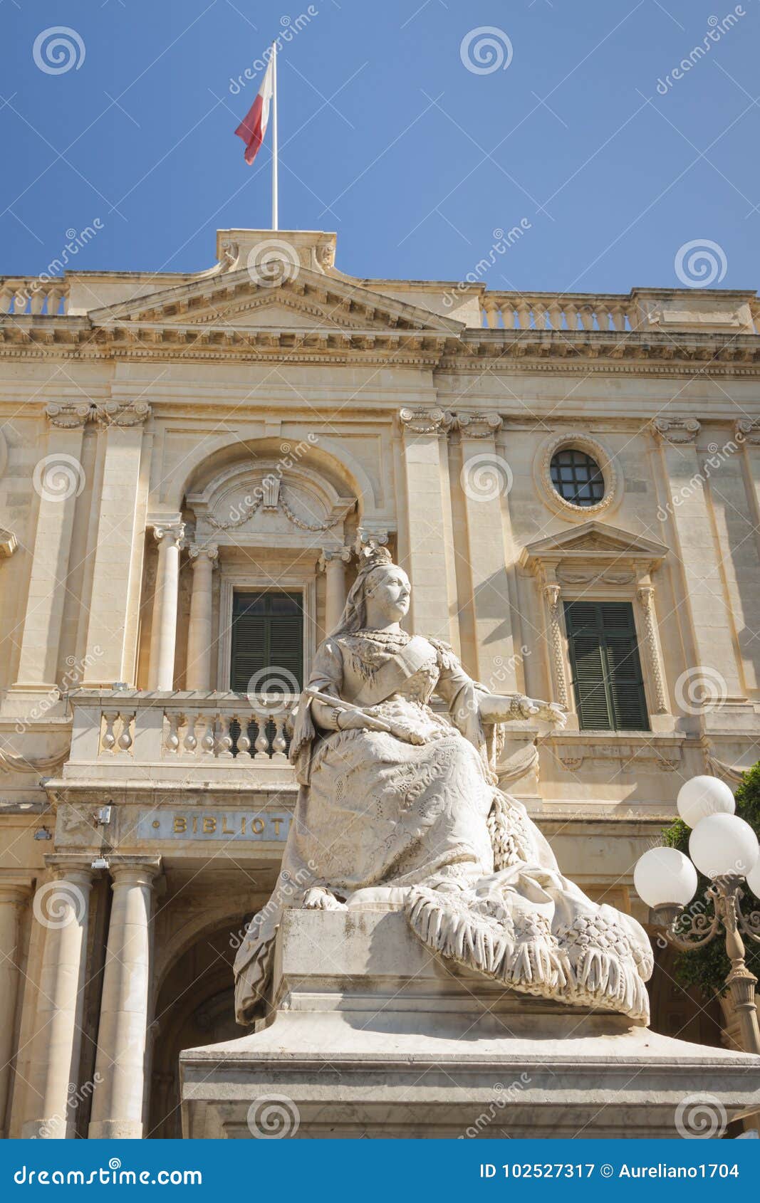 Malta, Valletta, Queen Victoria Statue Stock Image Image of