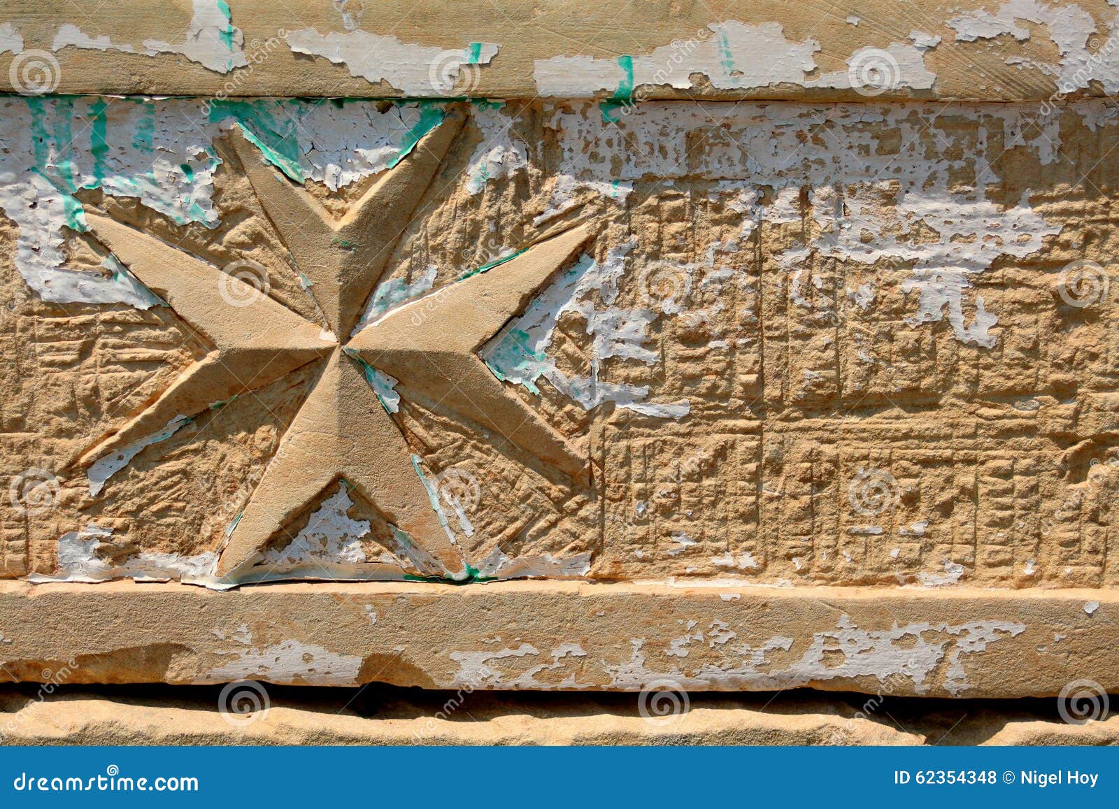 Maltese Cross Carved in Stone Stock Photo Image of national, amalfi