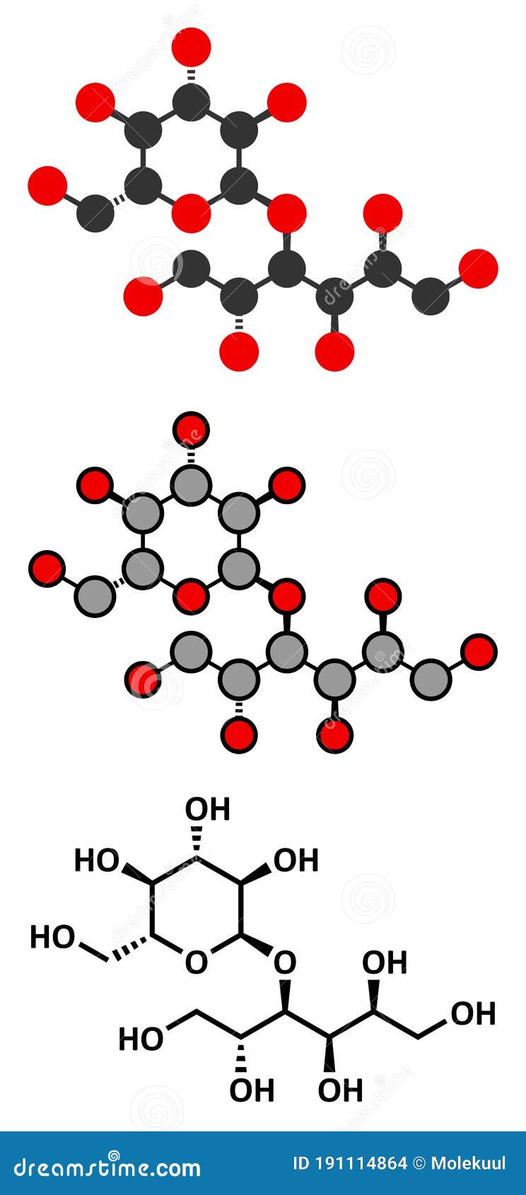 Maltitol Molecule, Molecular Structures, Sugar Alcohol, 3d Model