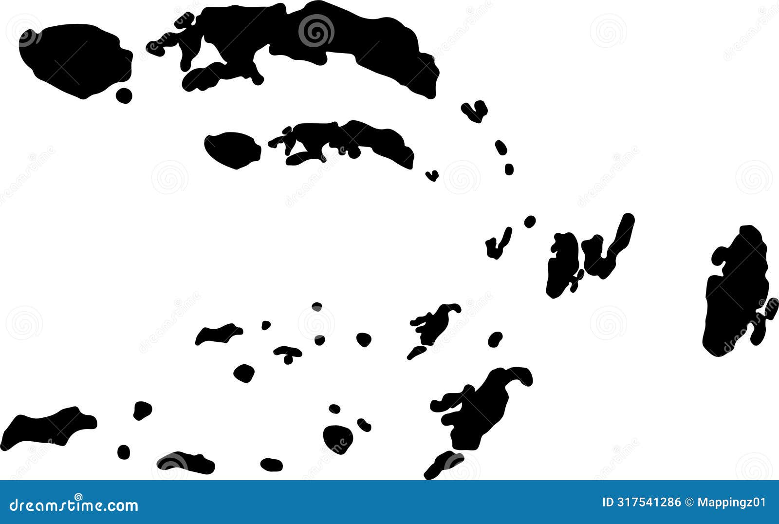 maluku indonesia silhouette map with transparent background