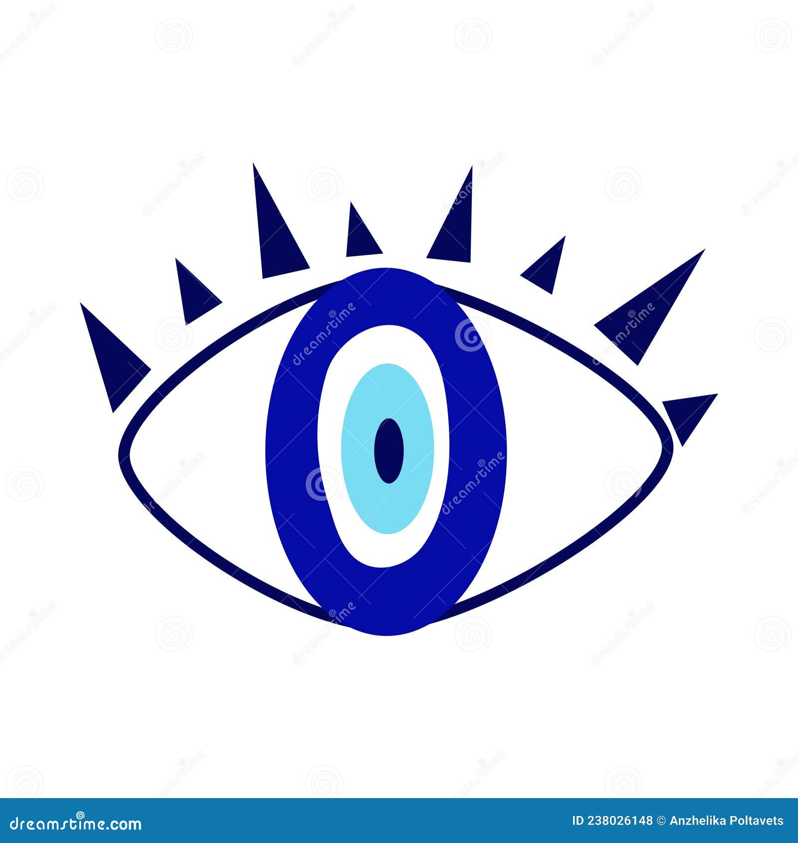 Malvado Ojo Grisáceo Amuleto Aislado Ojo Turco Con Pestañas Y Un Globo  Ocular Azul Para Amuleto Y Protección. Vector Ilustración del Vector -  Ilustración de azul, amuleto: 238026148