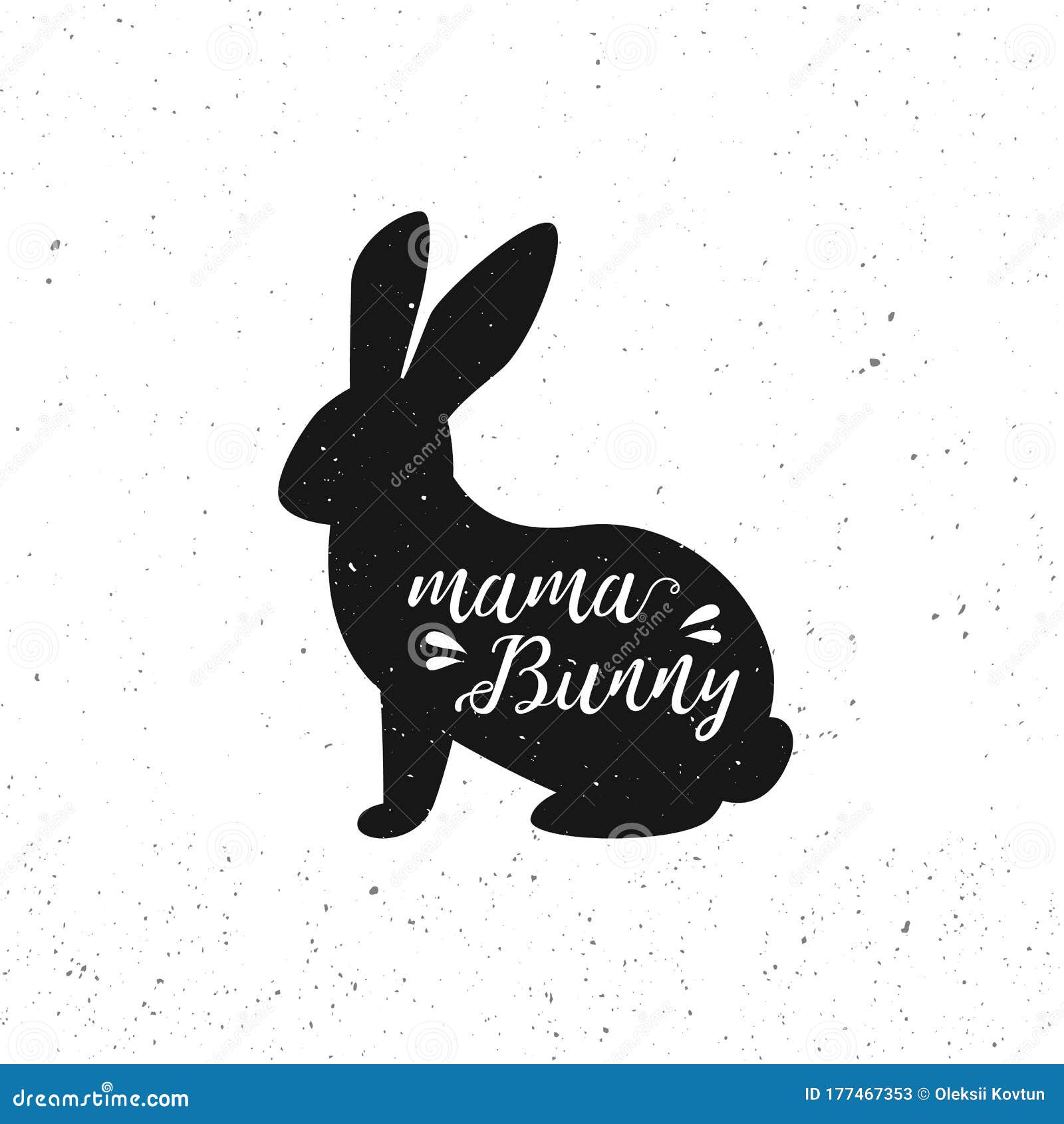 Download Mama Bunny. Bunny Silhouette Black Icon. T Shirt Print ...