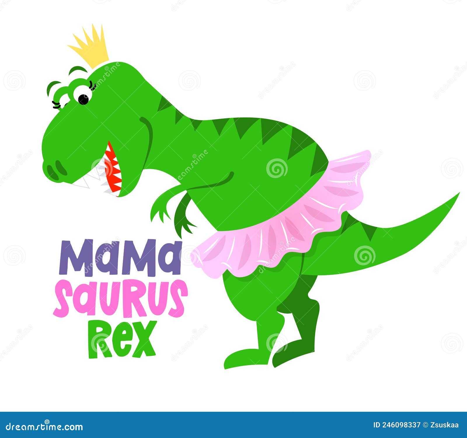 Desenhos animados desenhados à mão t rex dino bonito