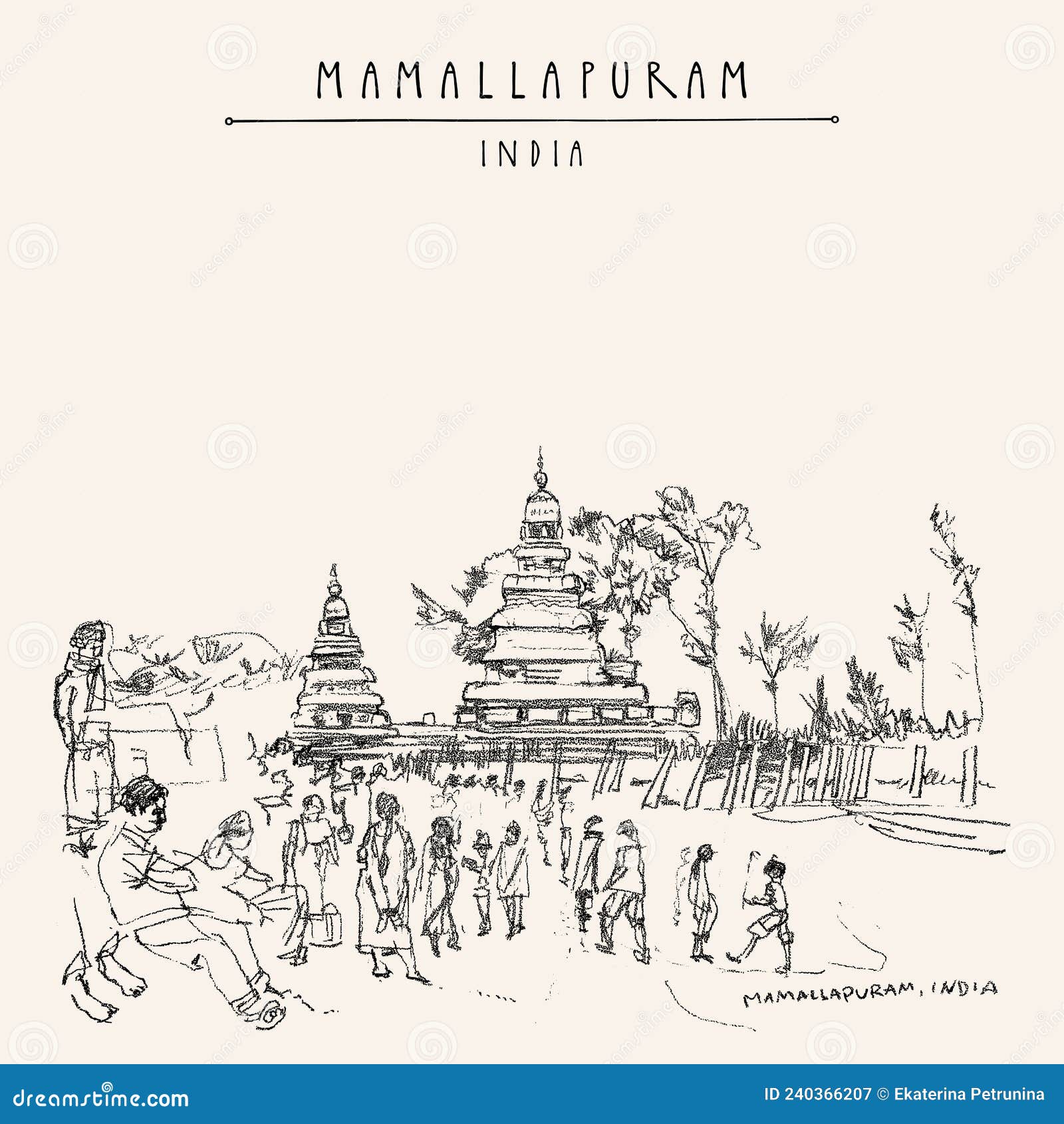 Mamallapuram Shore Temple Drawing  Tamil Nadu  YouTube