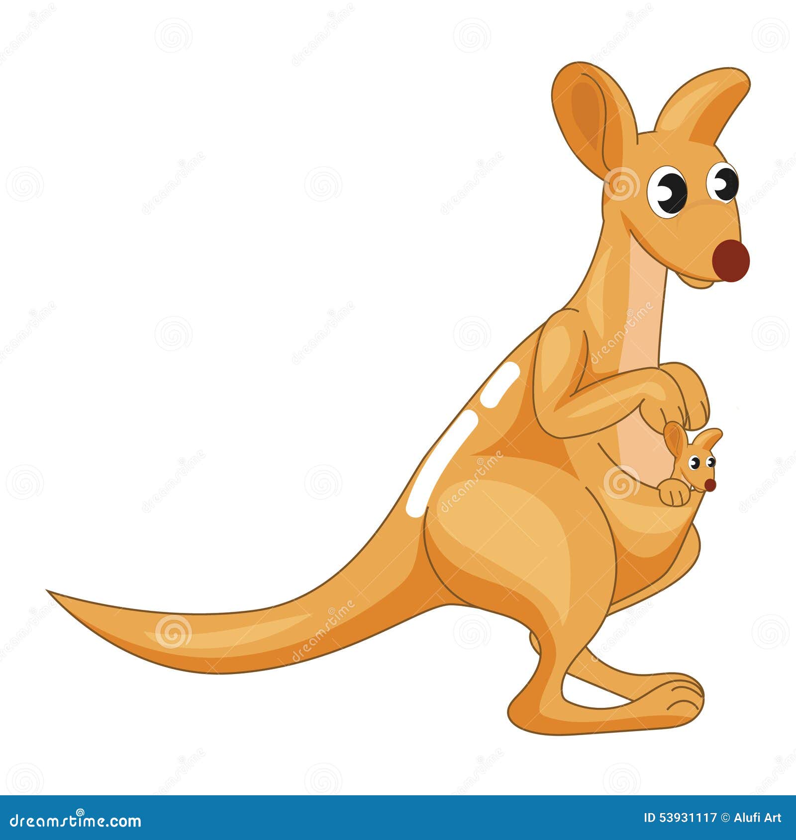 Maman De Kangourou Avec Le Bebe Illustration De Vecteur Illustration Du Cadeau Creature