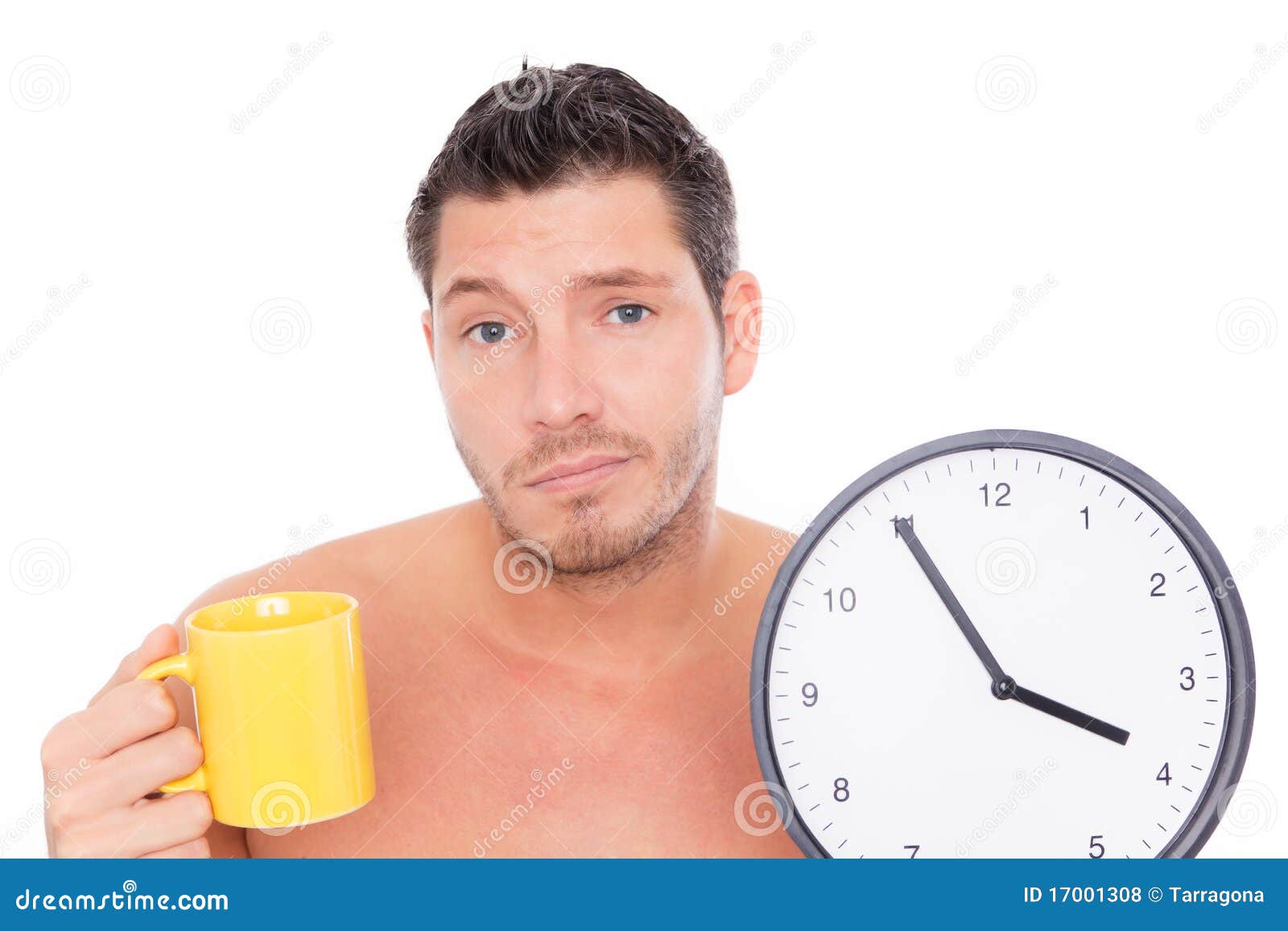 Man stock photo. Image of late, caucasian, clock, haircut 17001308
