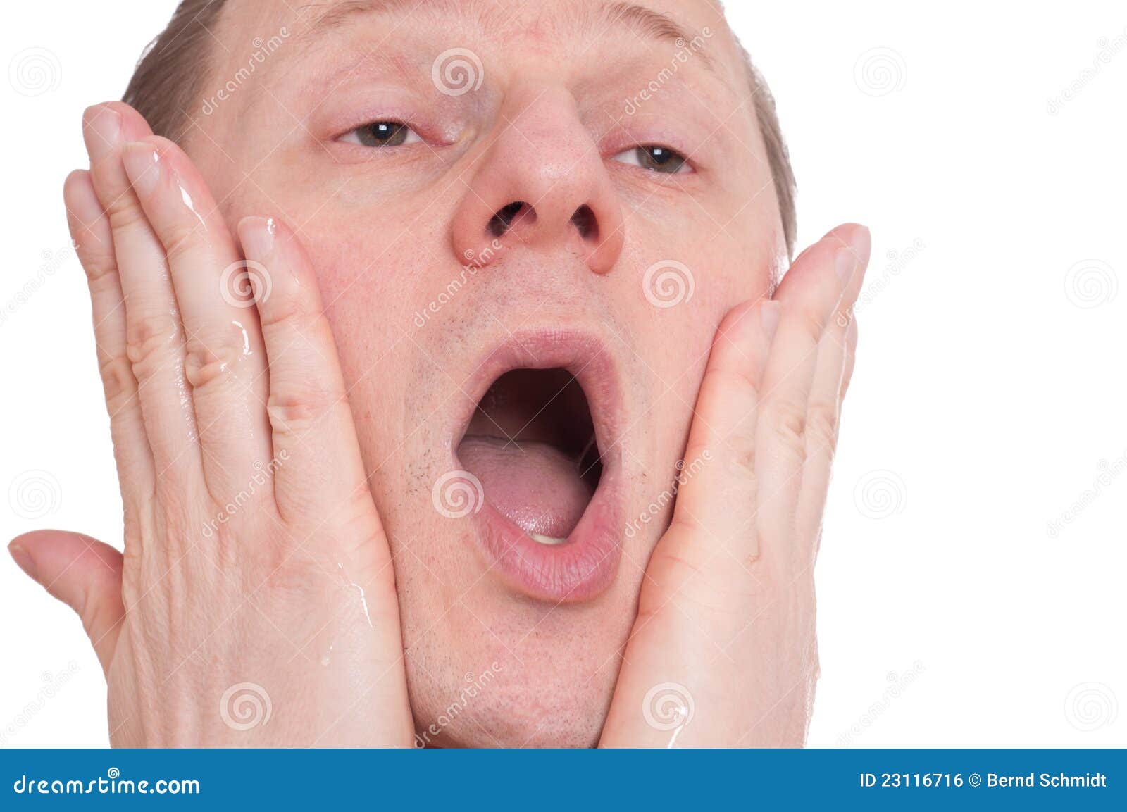 Man with Aftershave Have Pain Stock Photo Image of morning, hands