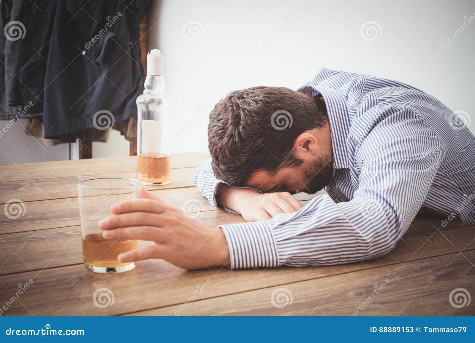 Man Alcohol Addicted Feeling Bad Stock Image - Image of heartbroken ...