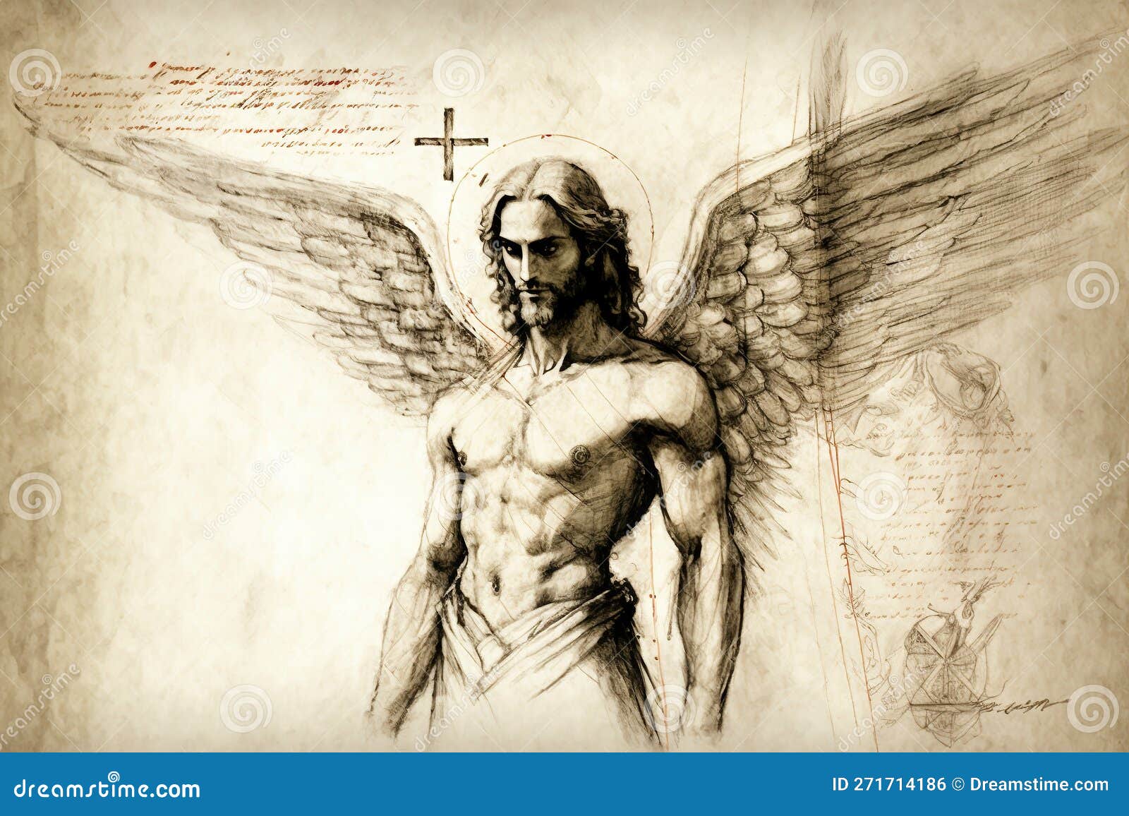 Angel drawing stock vector. Illustration of angel, facial - 10878749