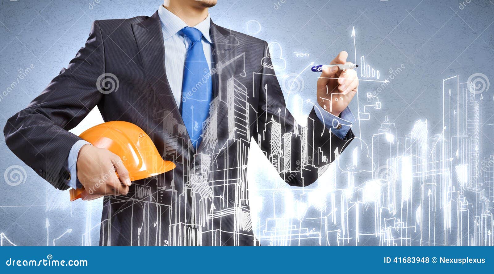 Man architect stock photo. Image of hand, crane, blue - 41683948