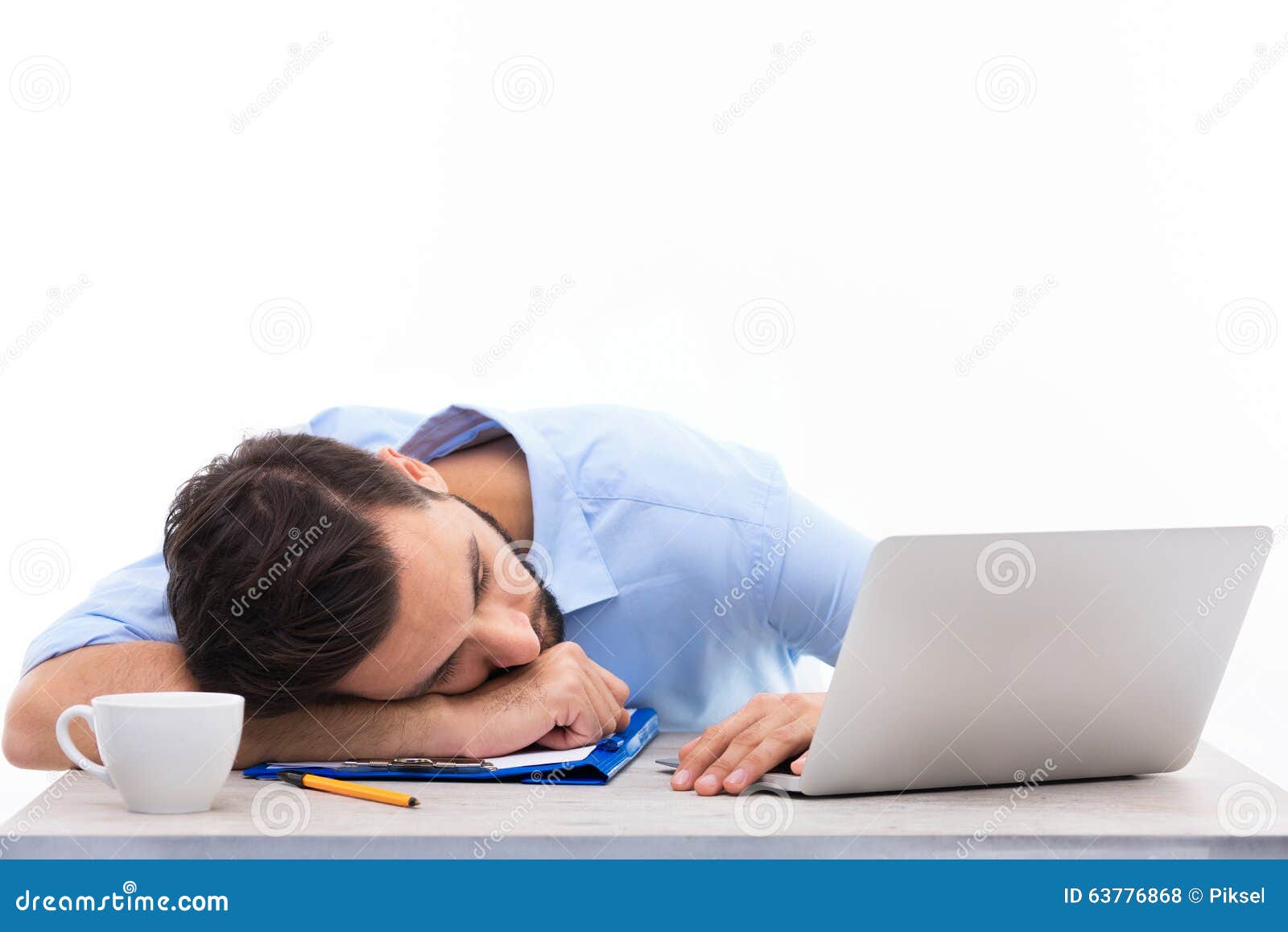 Man Asleep In Office Stock Photo Image Of Adult Asleep 63776868