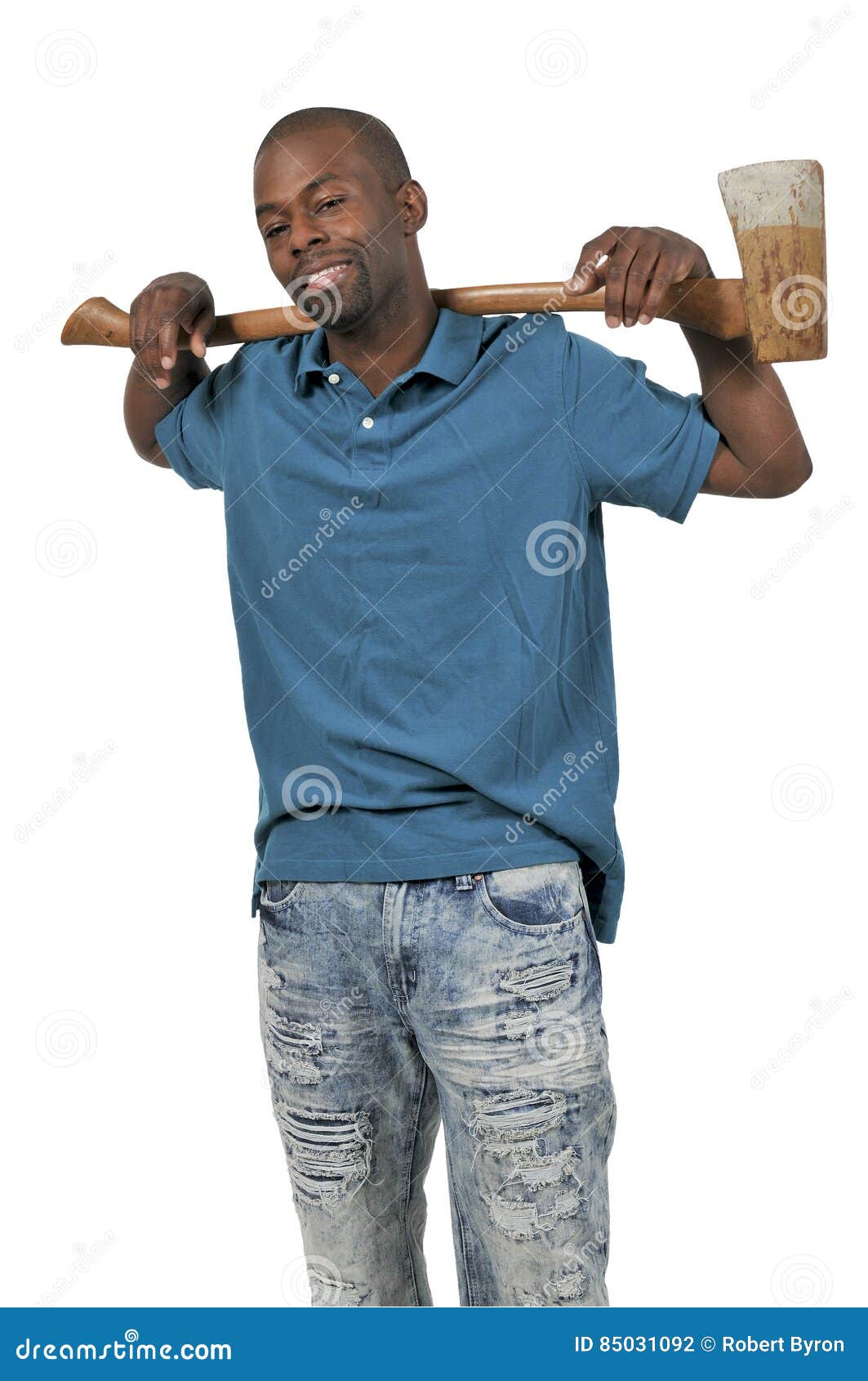 Man with an axe stock photo. Image of wood, lumber, lumberjack - 85031092