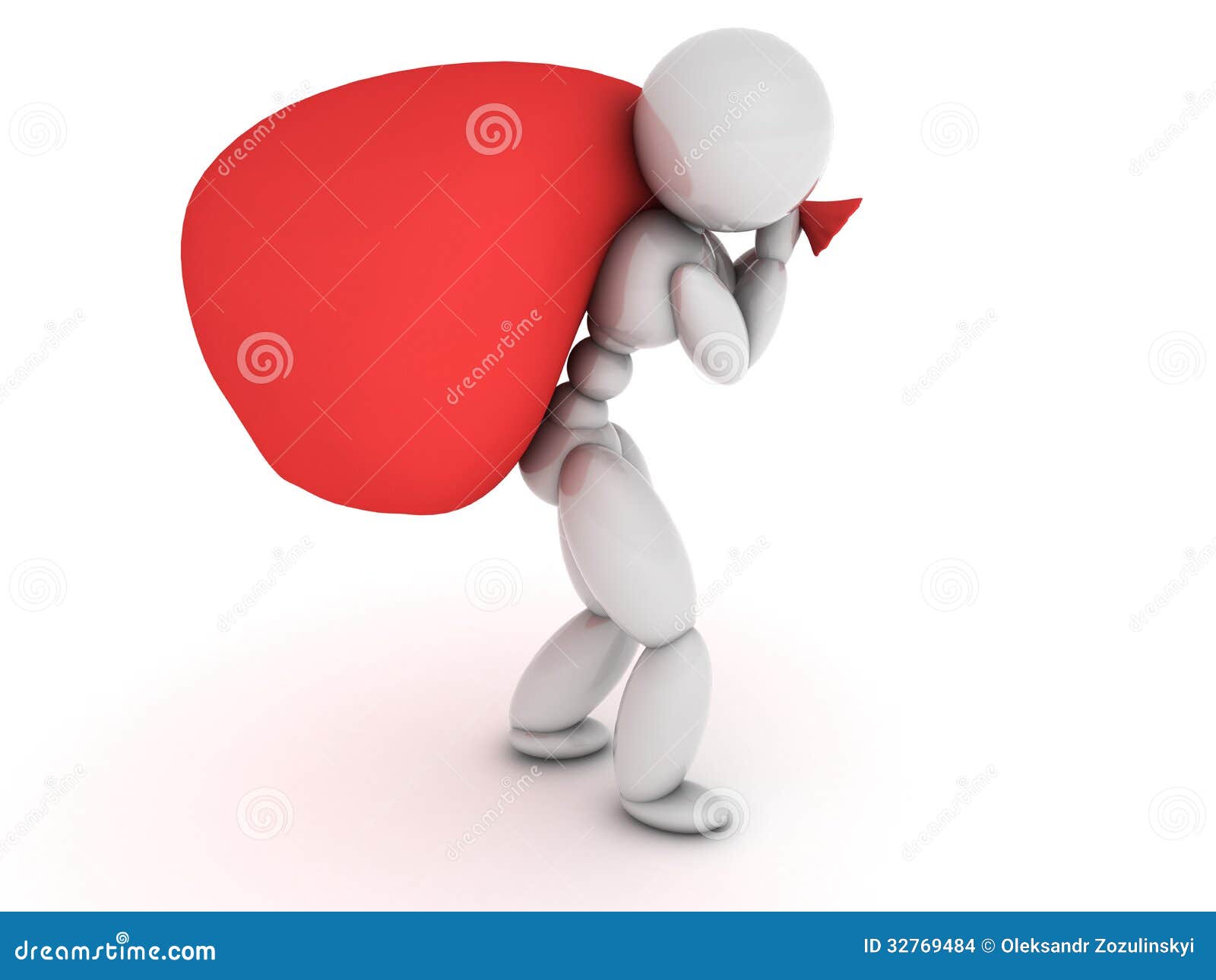 A man with a bag 1 stock illustration. Illustration of grey 32769484