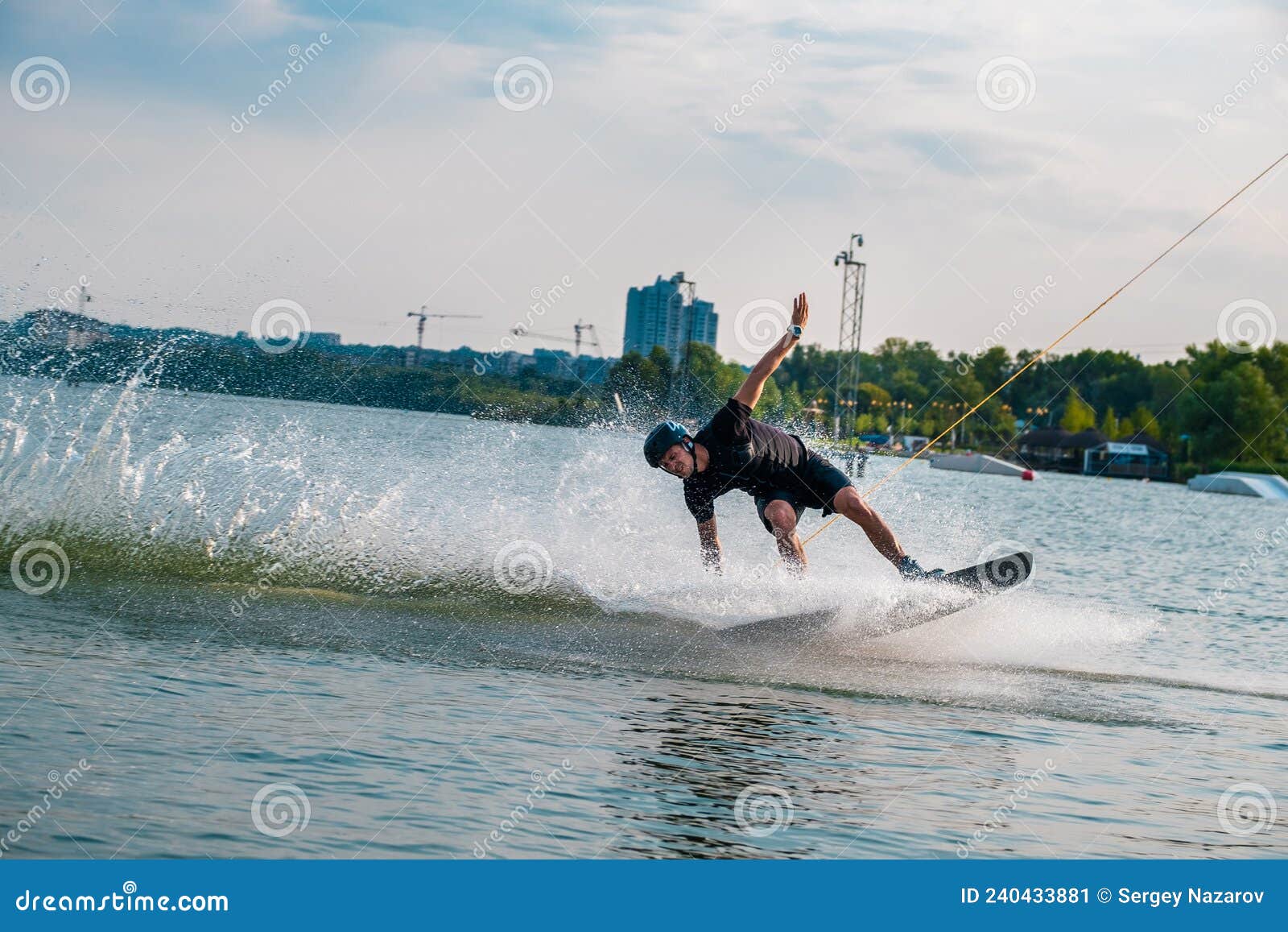 man balancing on wakeboard trying to make grab